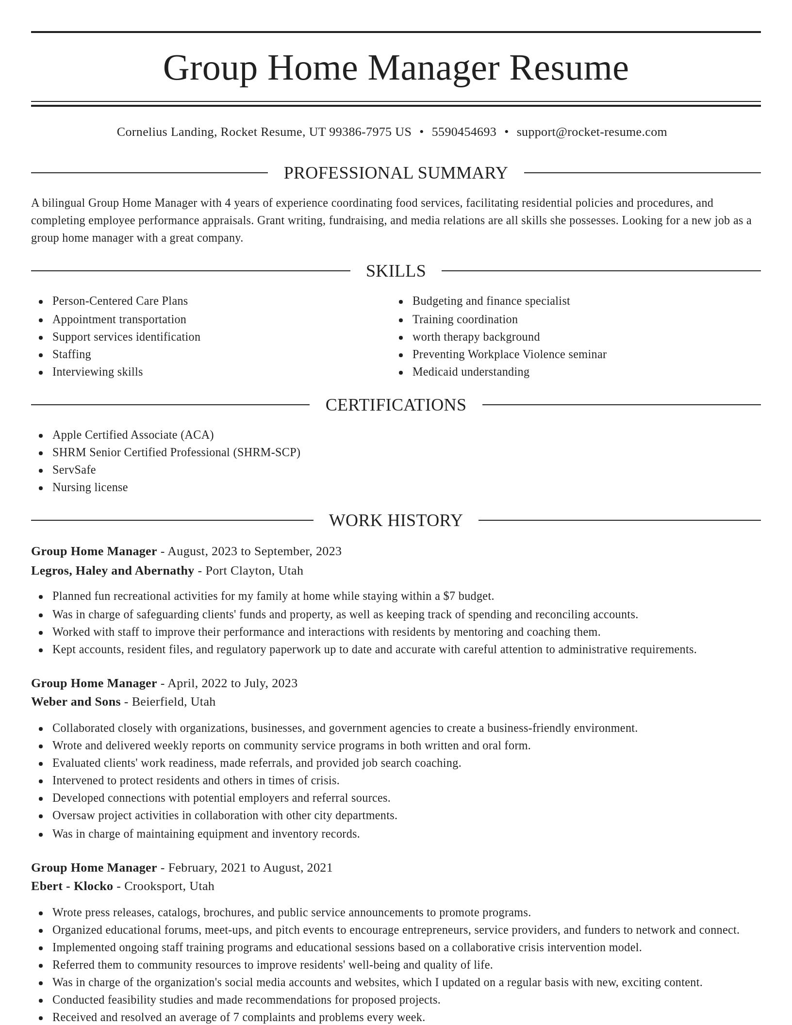 Elegant resume template