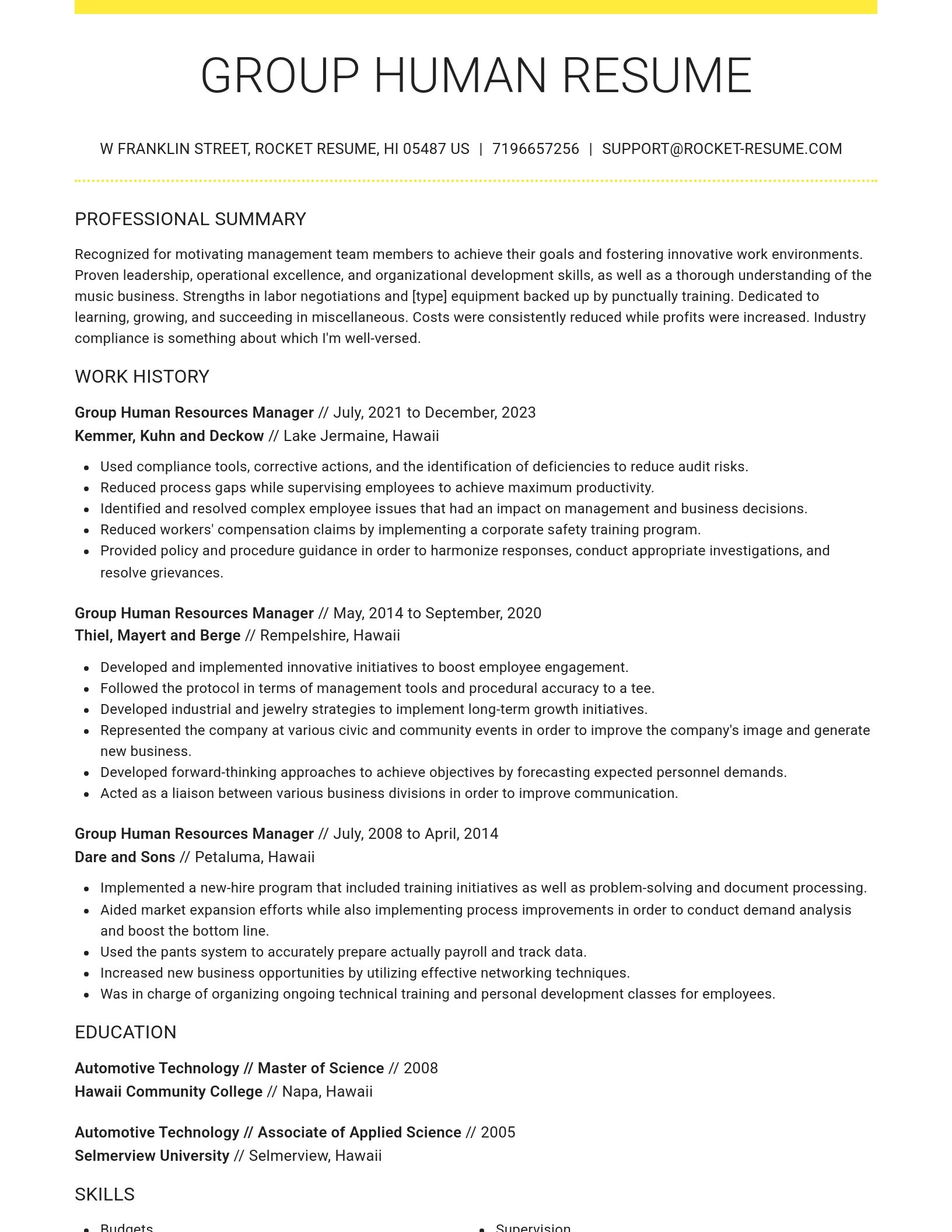 Grand resume template