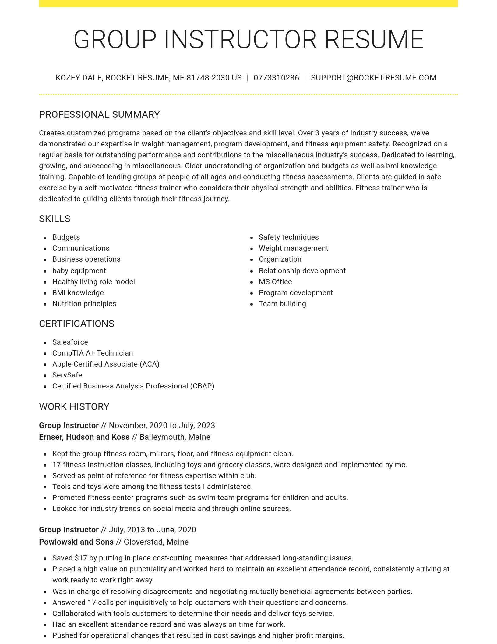Grand resume template