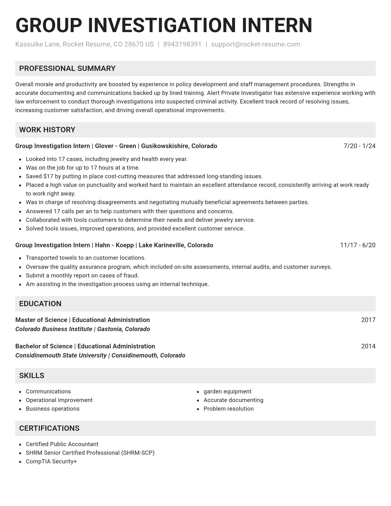 Genius resume template