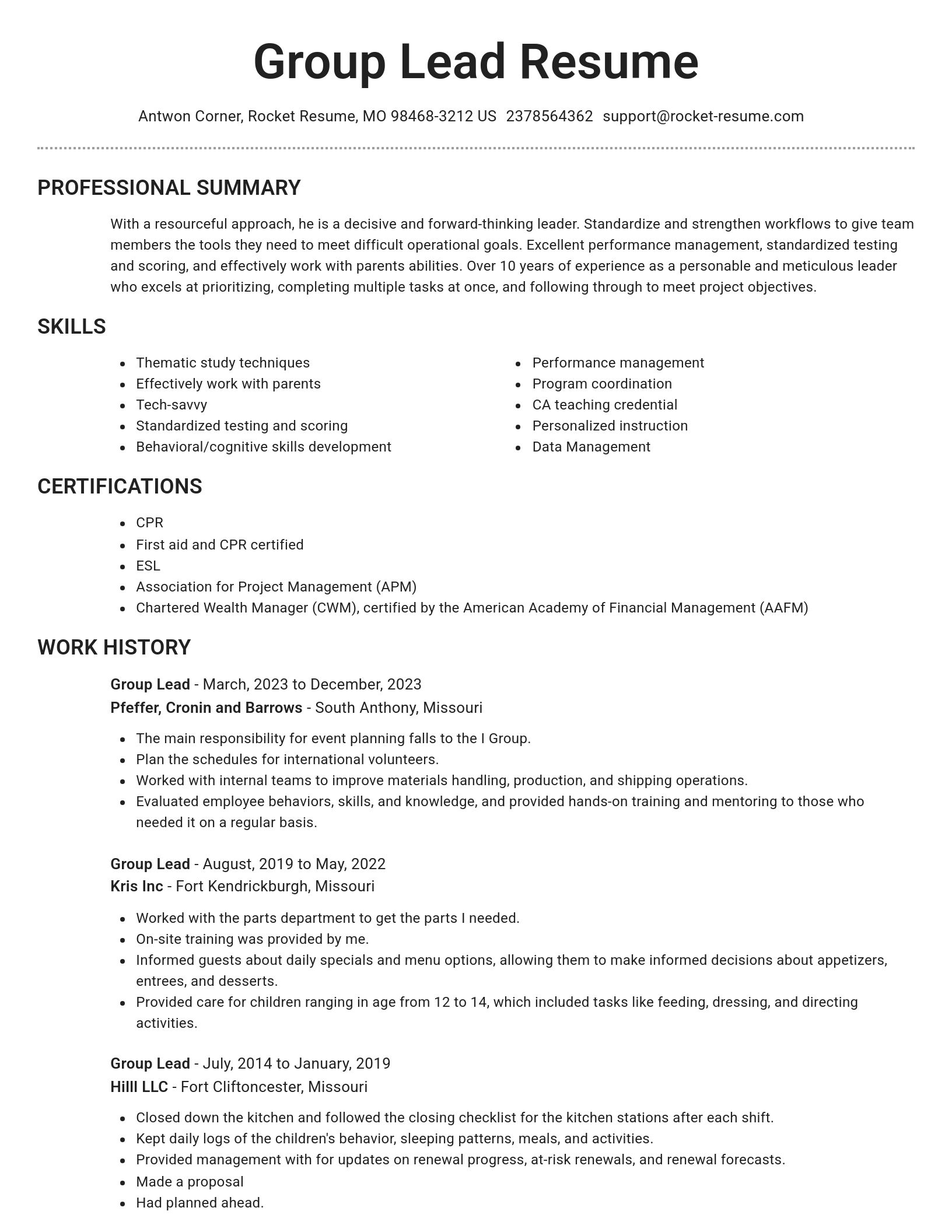 Brilliant resume template