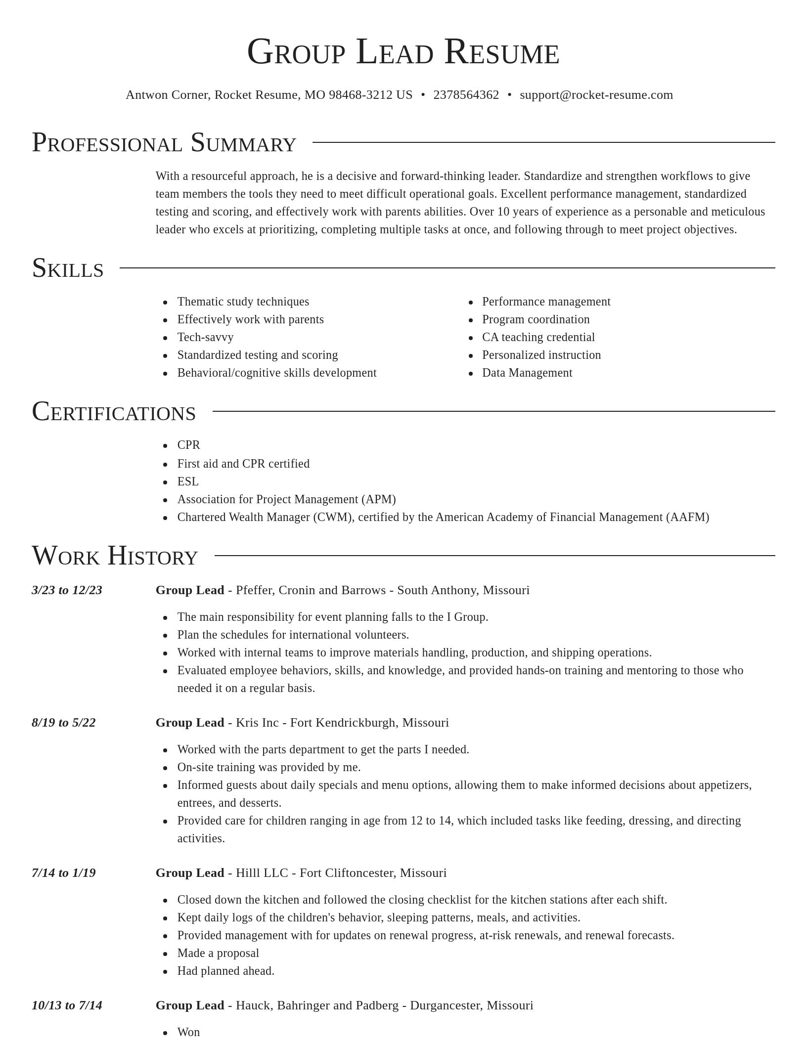 Director resume template