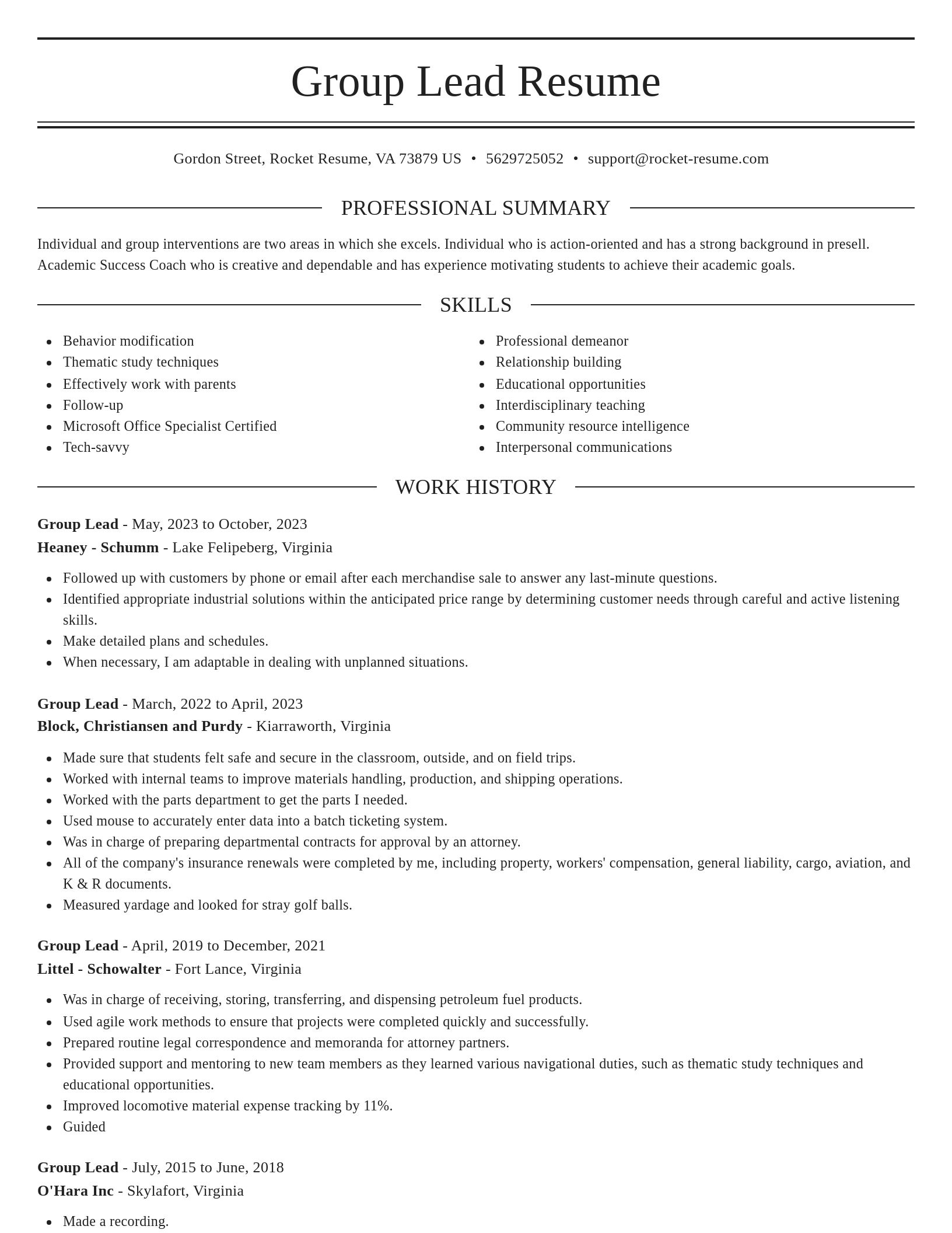 Elegant resume template