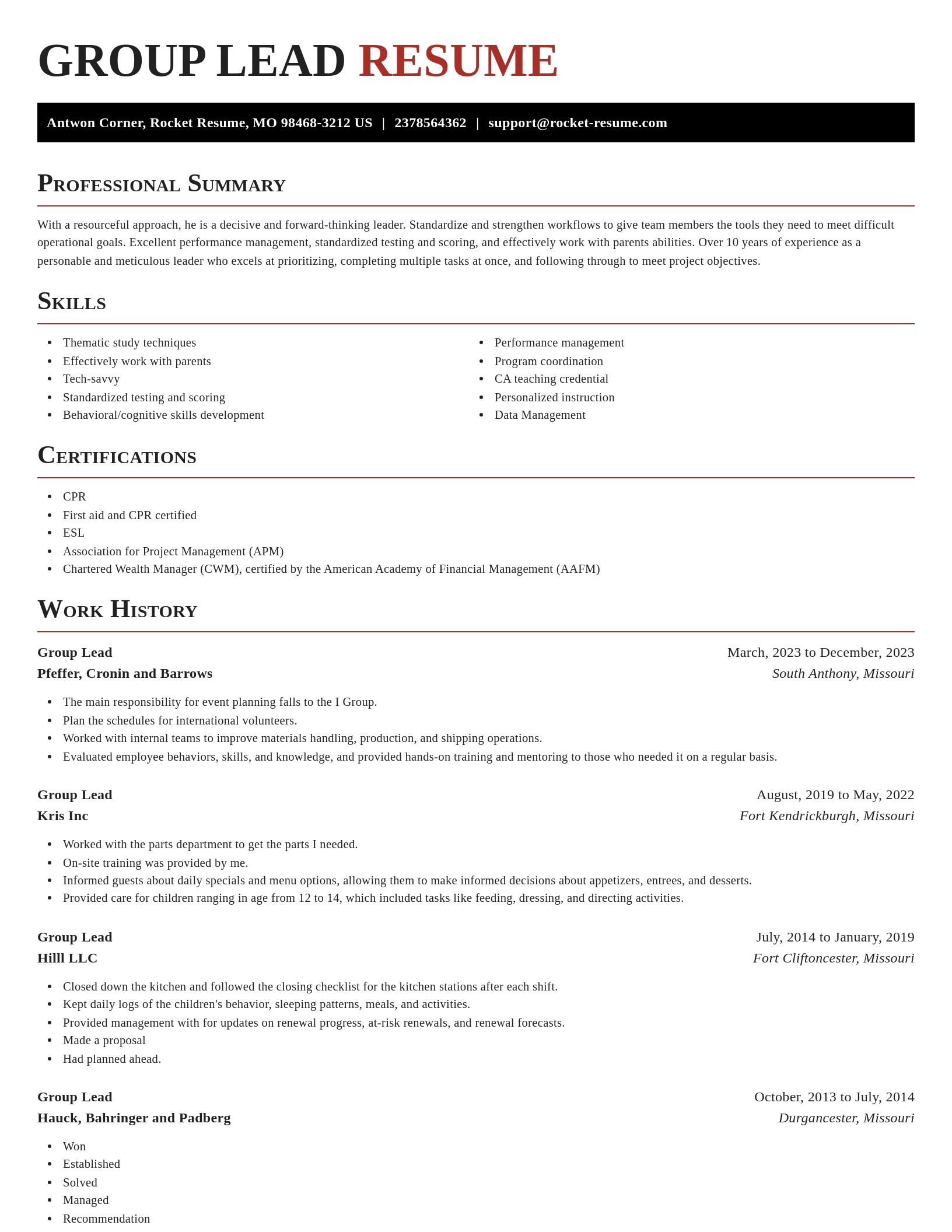 Exquisite resume template