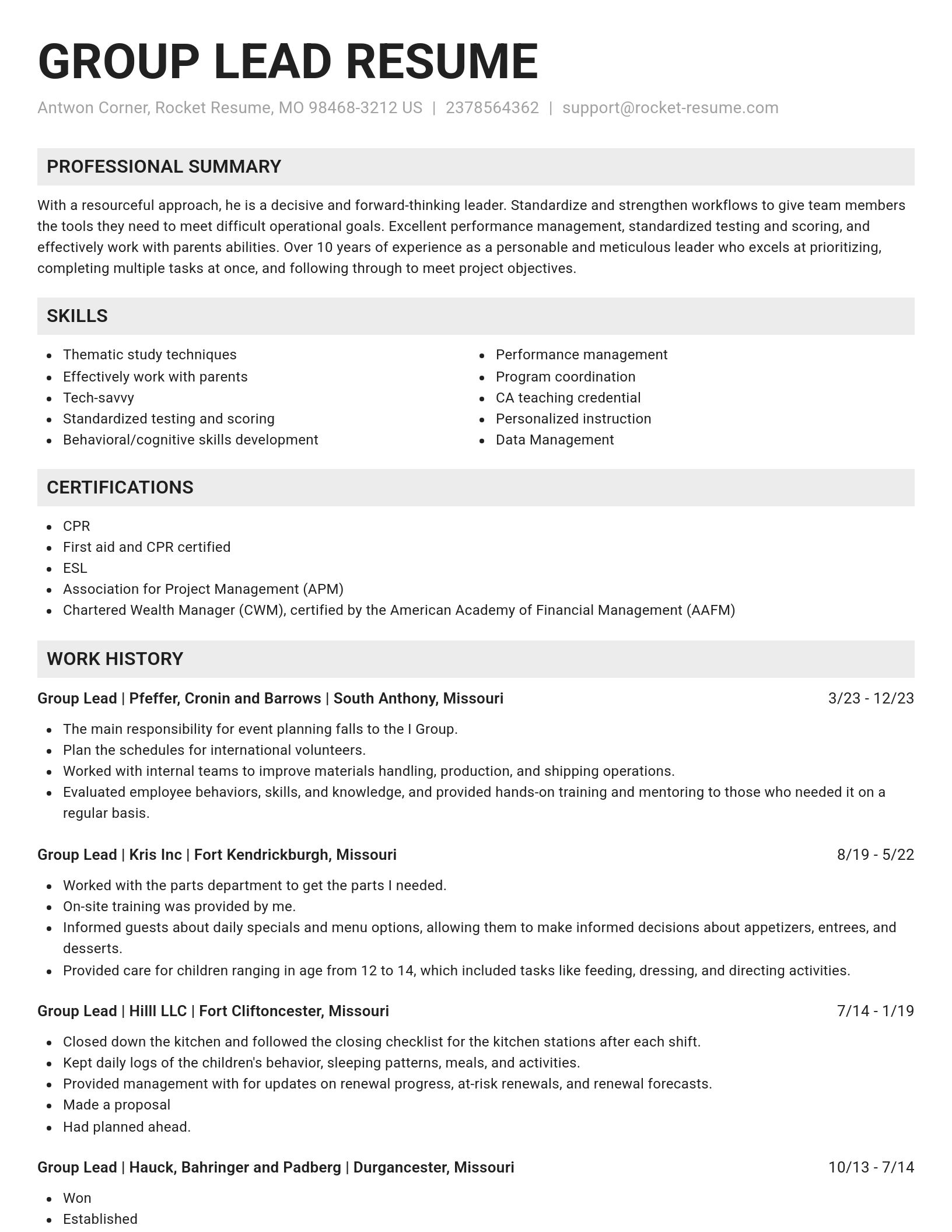 Genius resume template