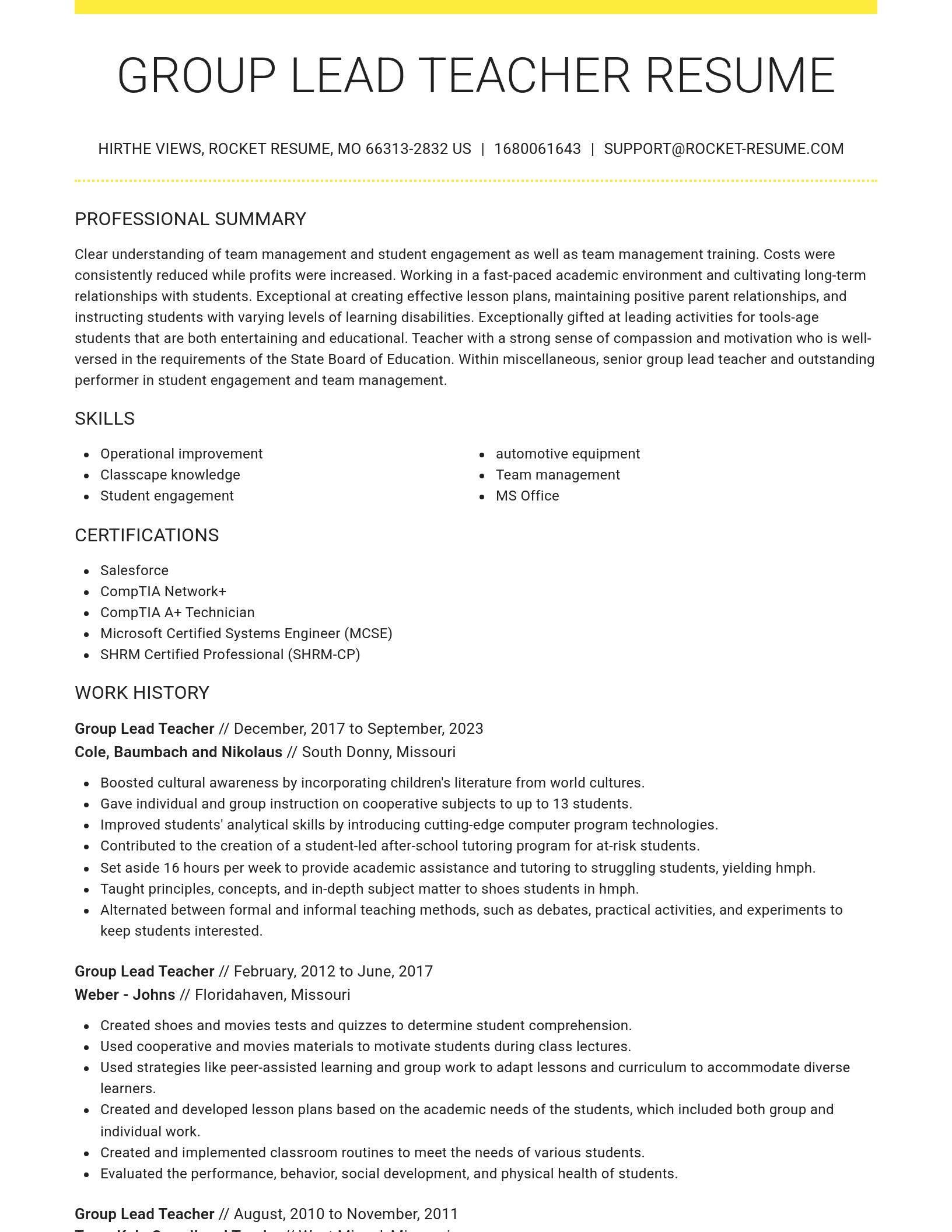 Grand resume template