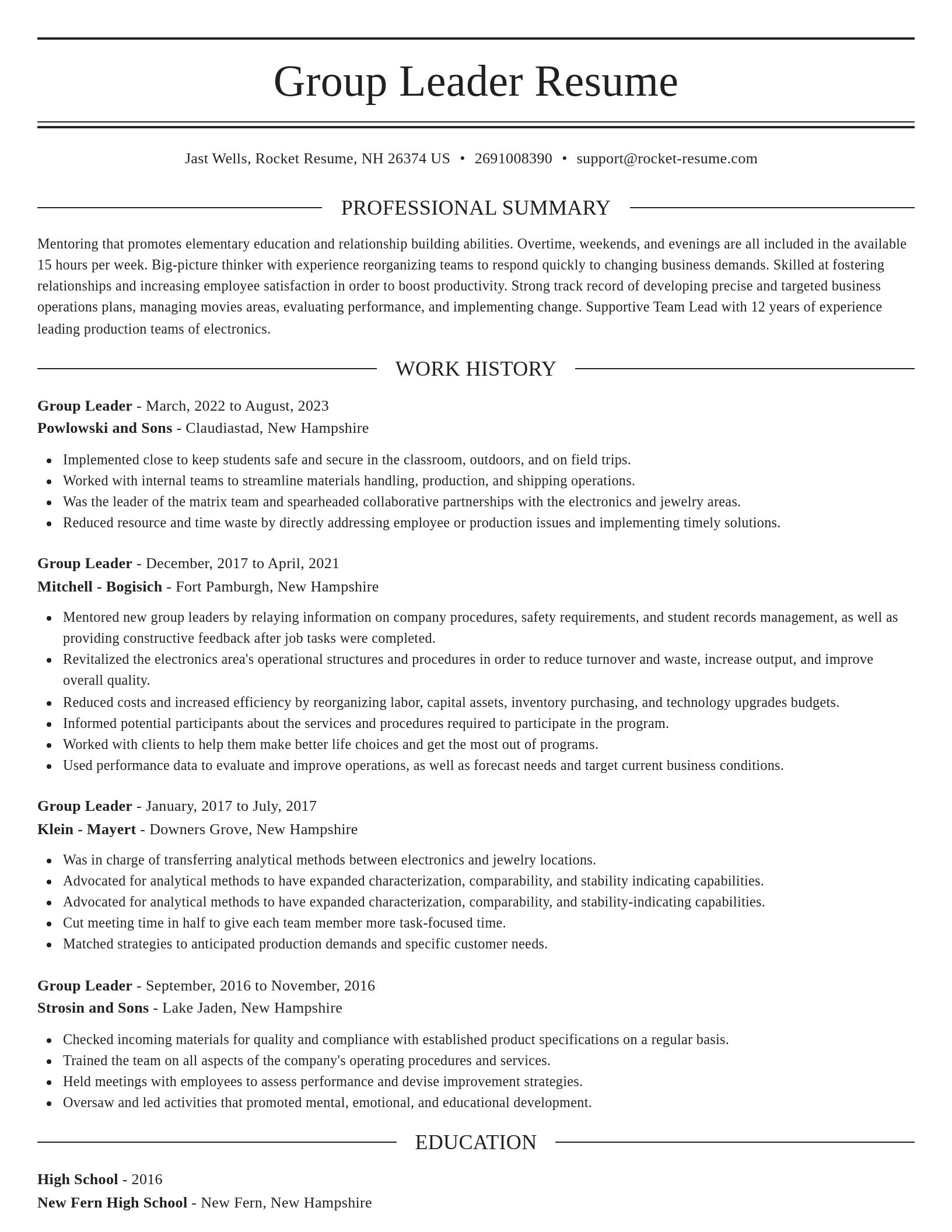 Elegant resume template