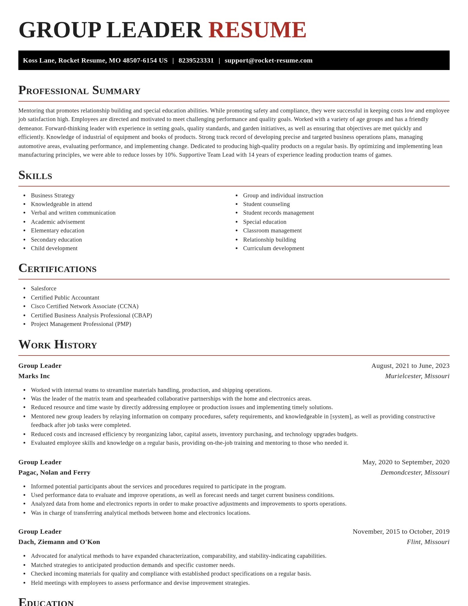 Exquisite resume template