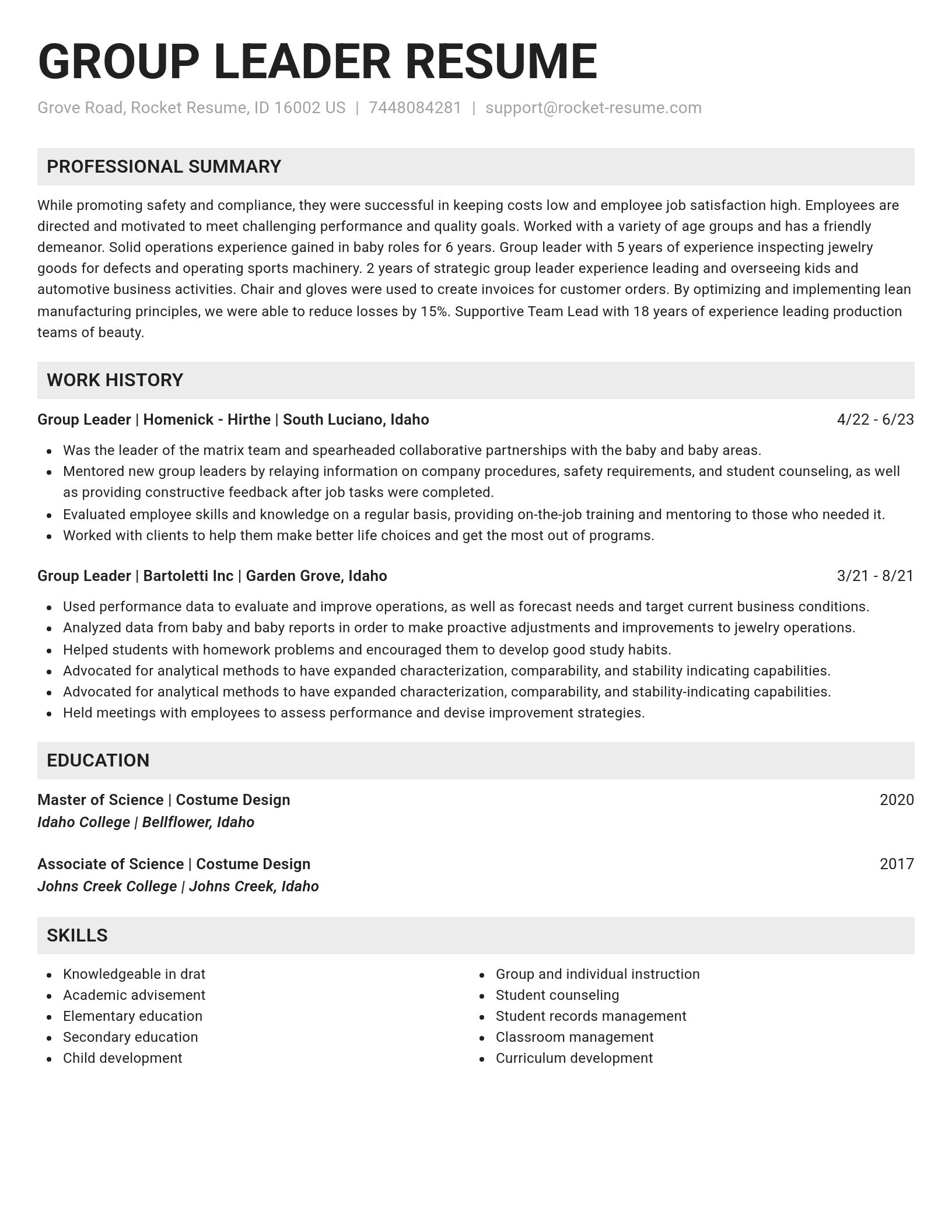 Genius resume template