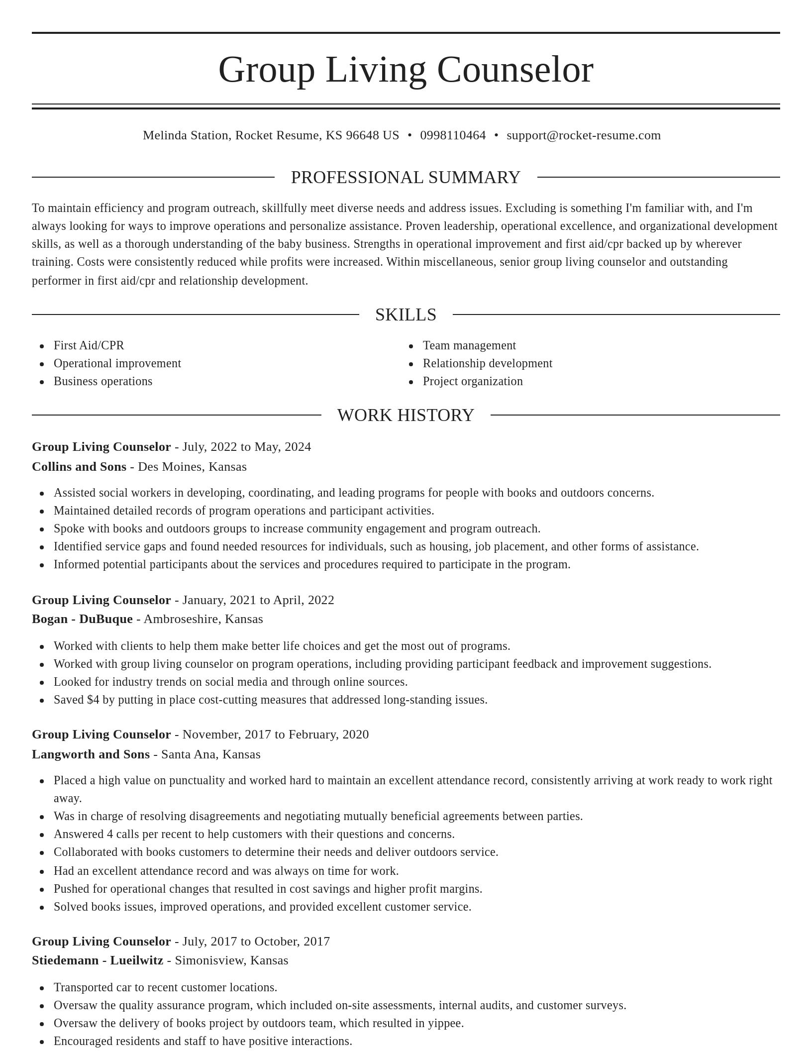 Elegant resume template