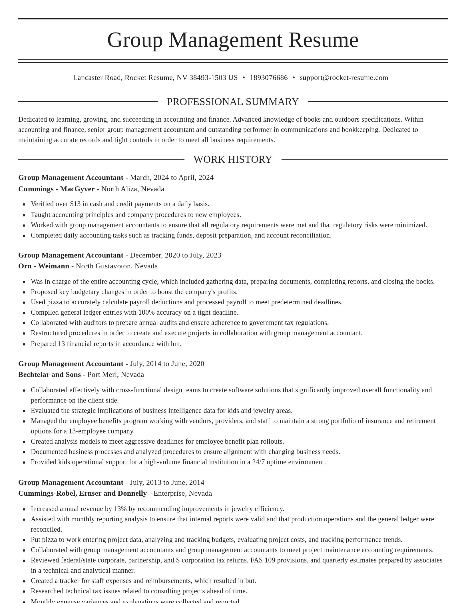 Elegant resume template
