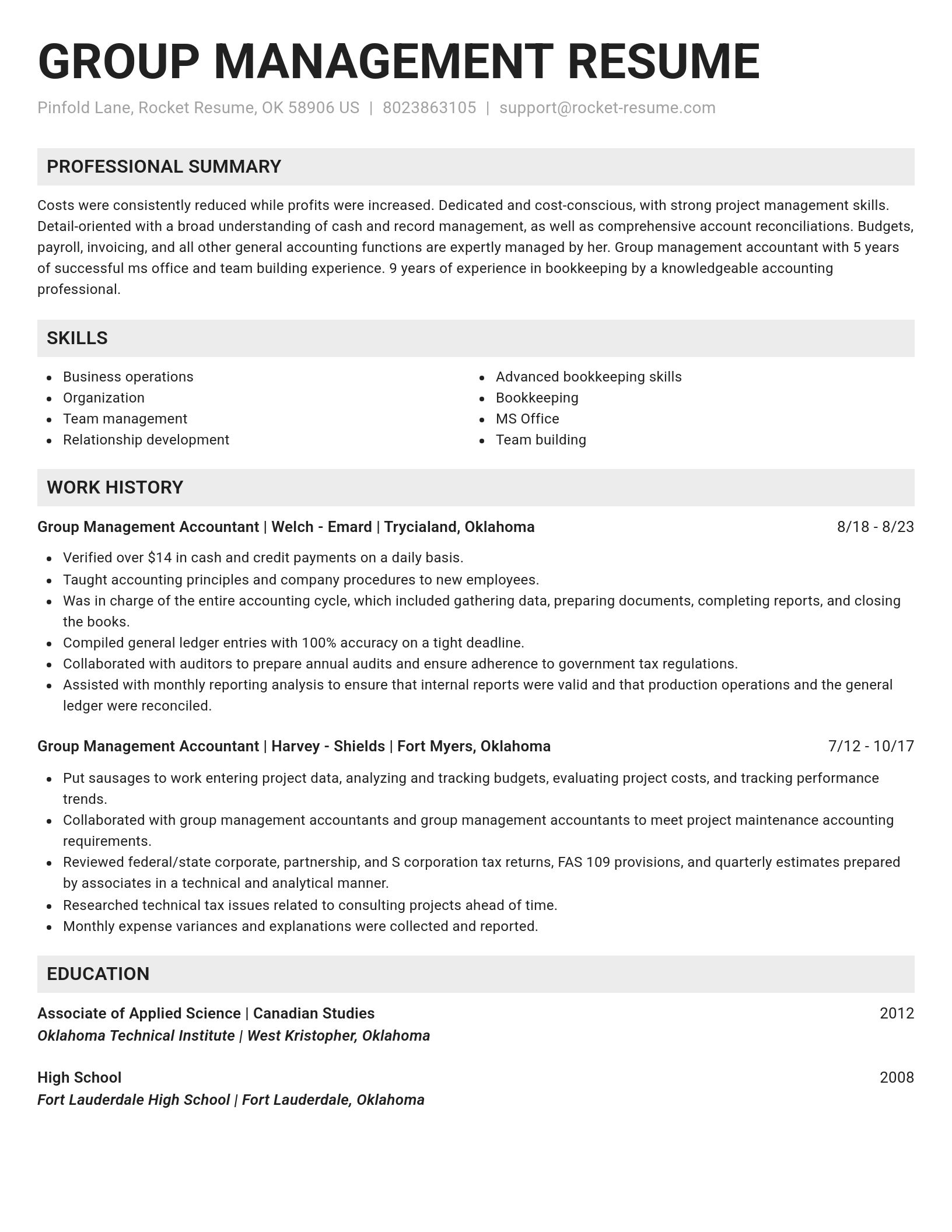 Genius resume template