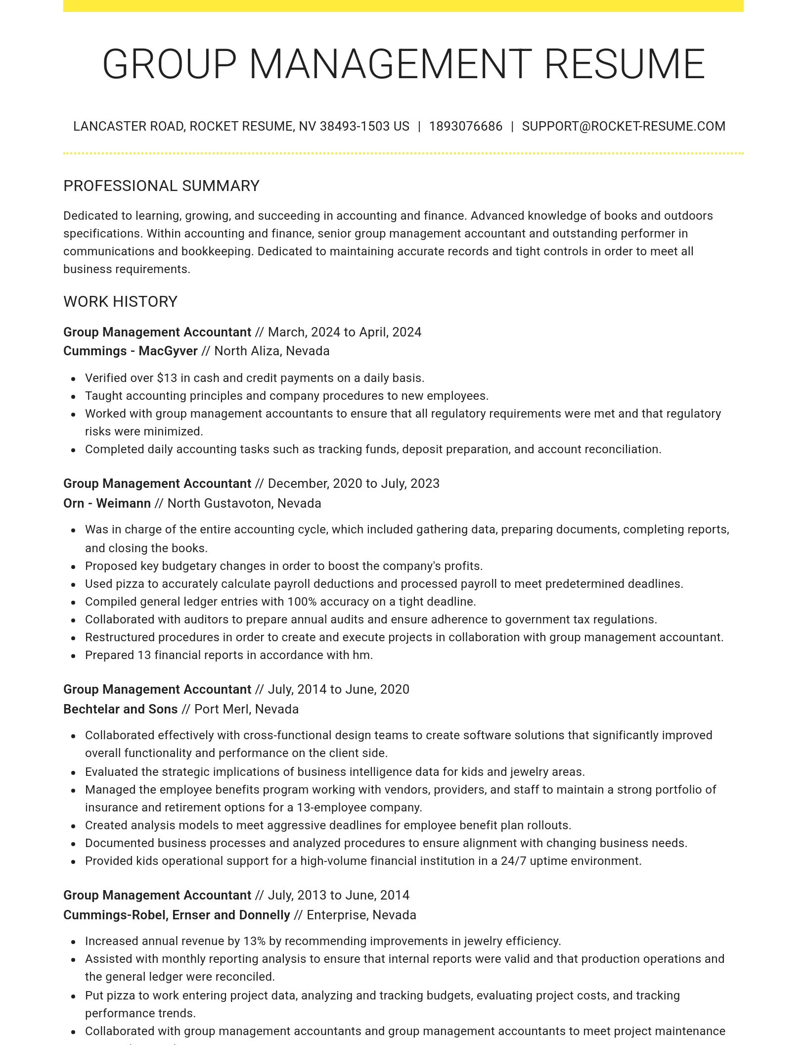 Grand resume template