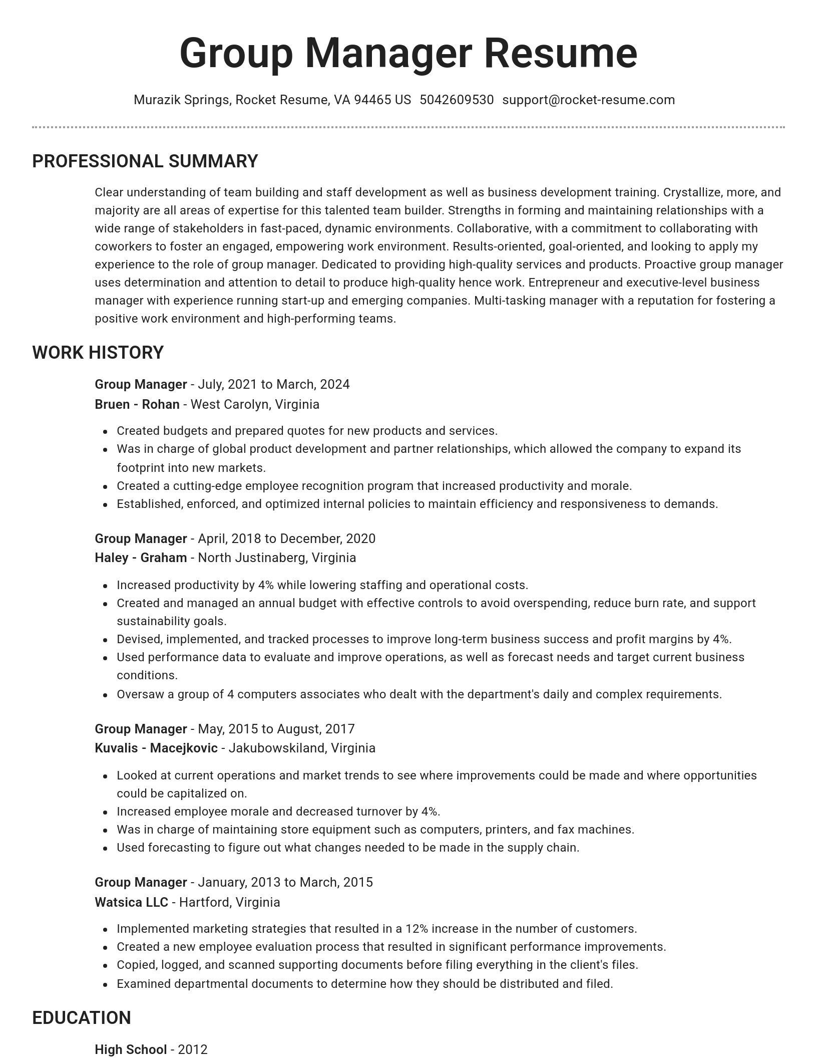 Brilliant resume template