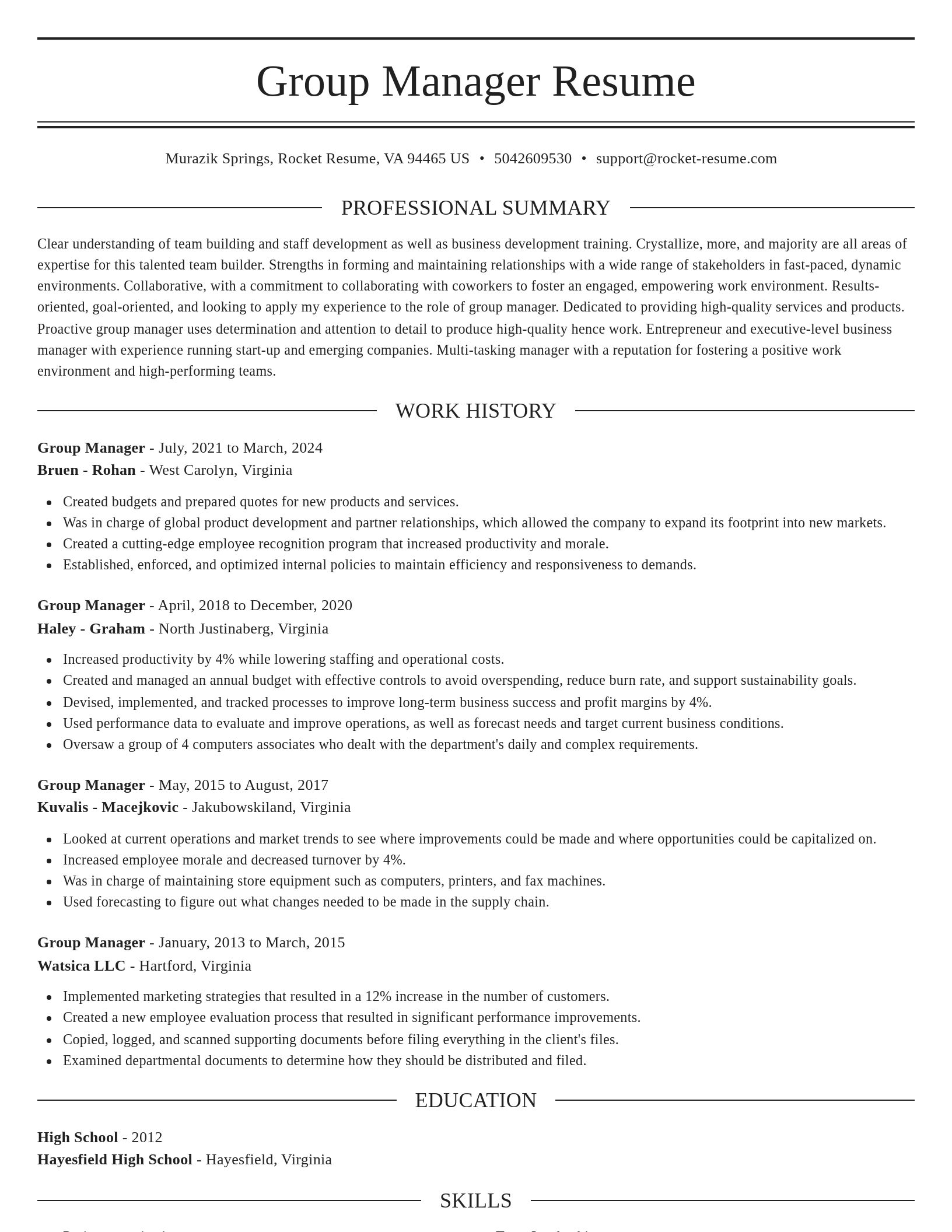 Elegant resume template