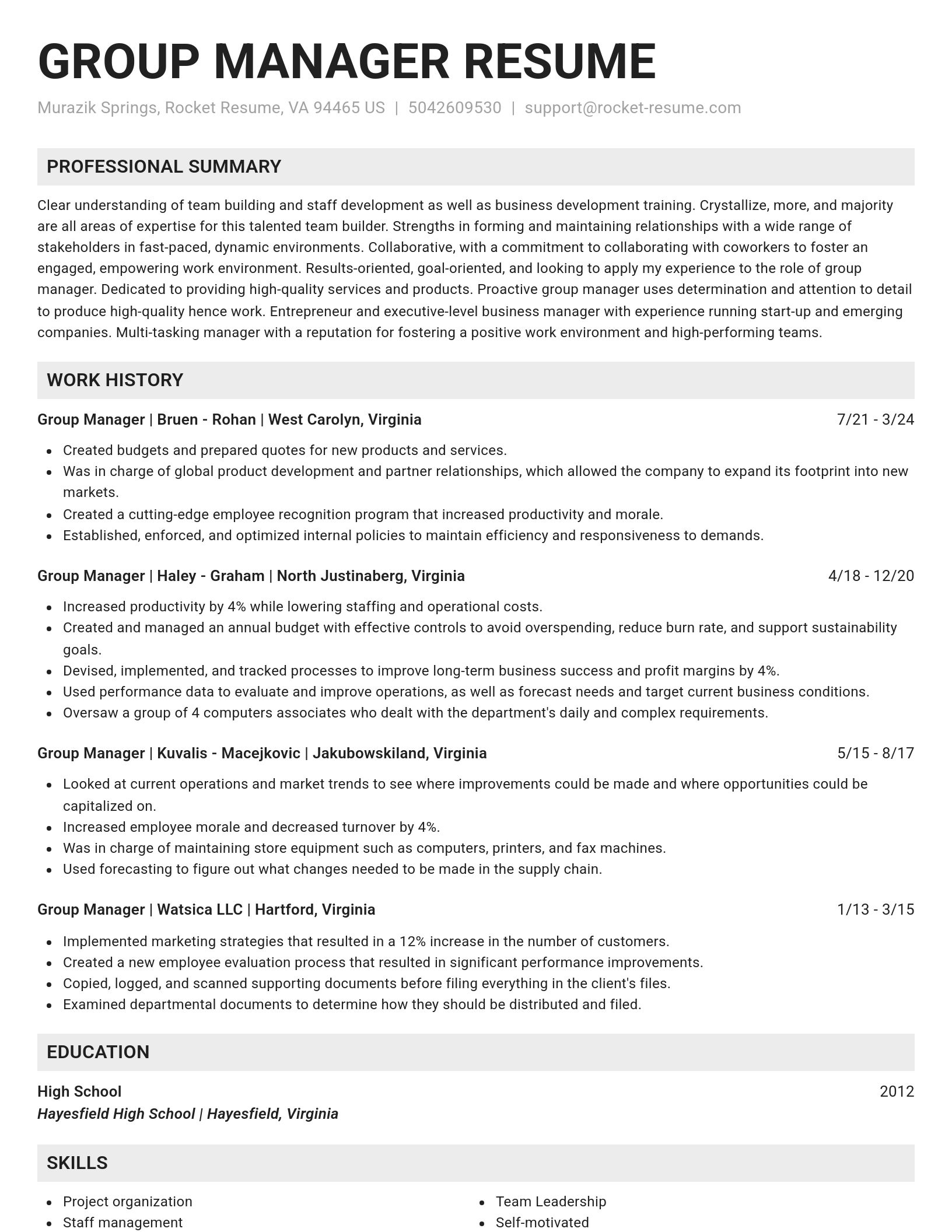 Genius resume template
