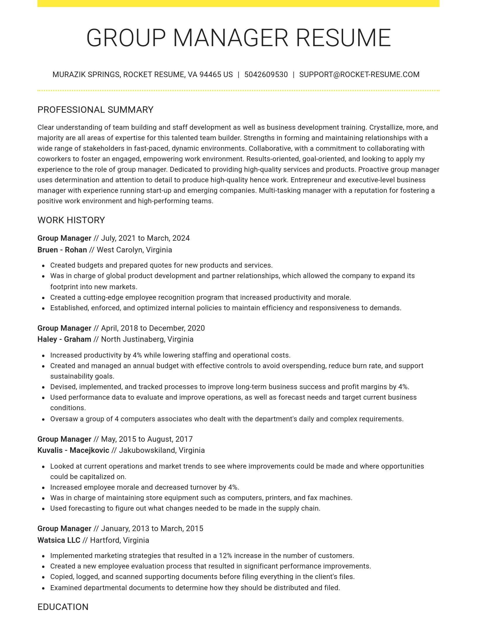 Grand resume template