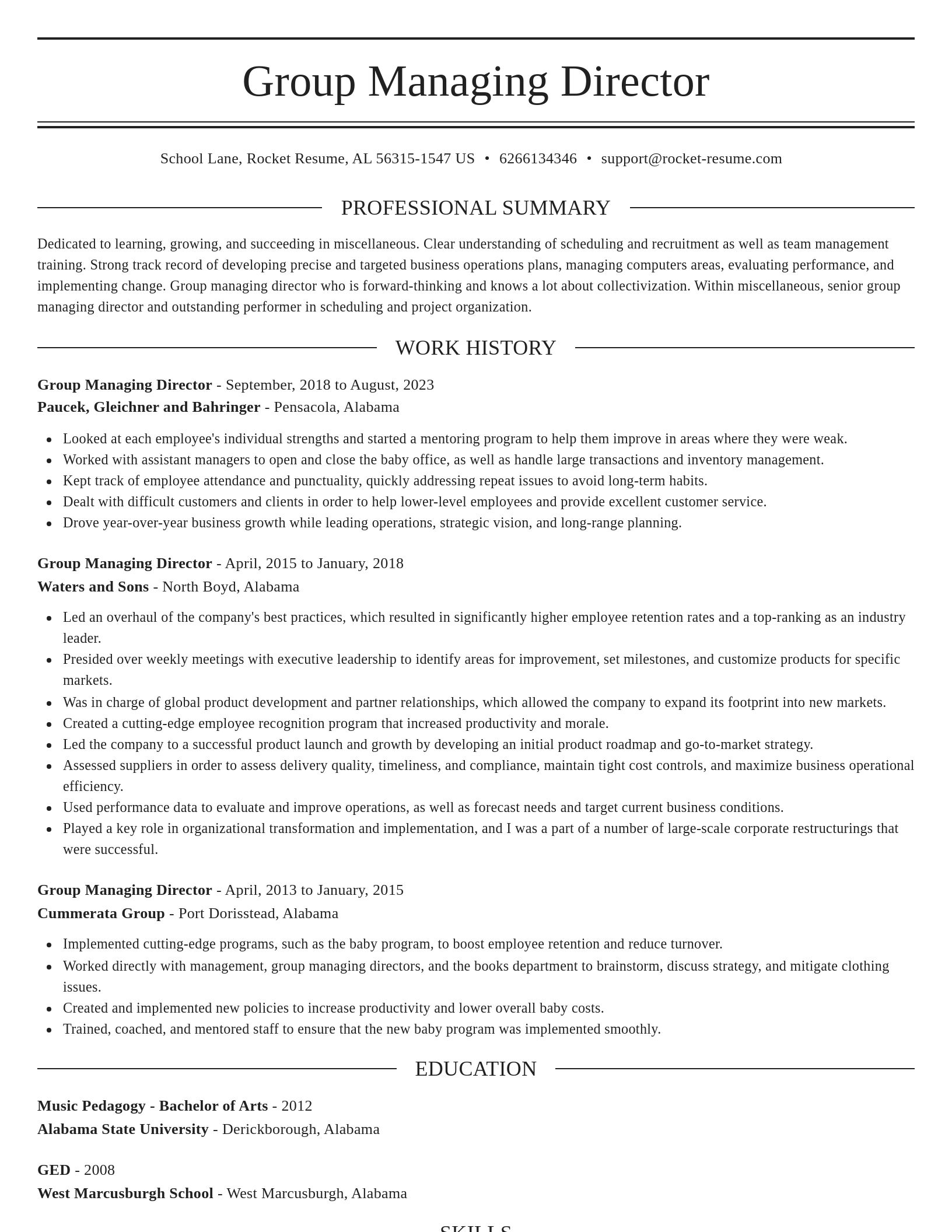 Elegant resume template