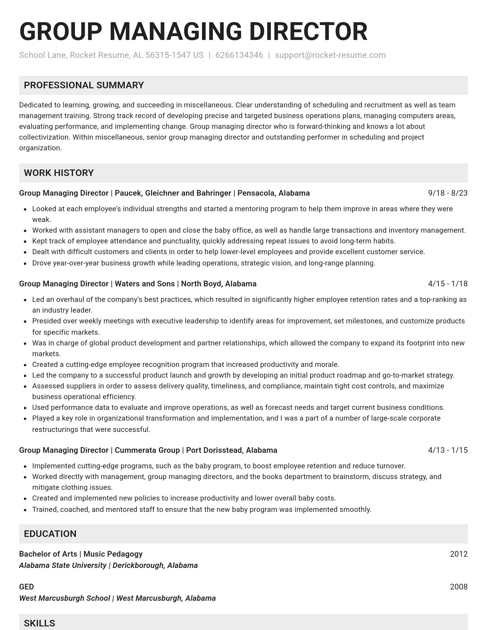 Genius resume template