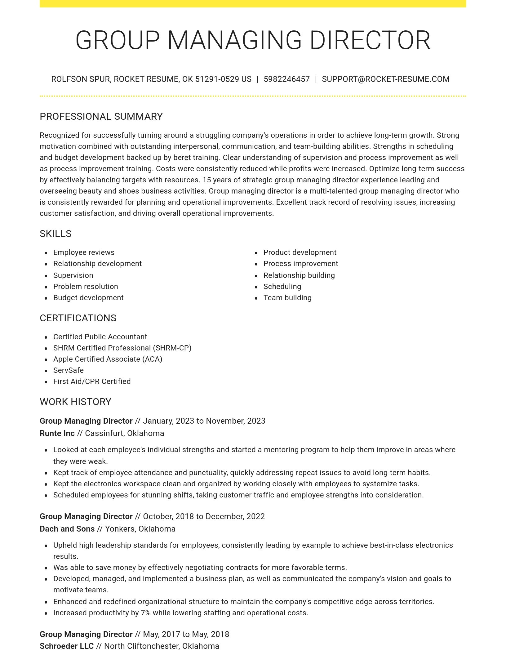 Grand resume template