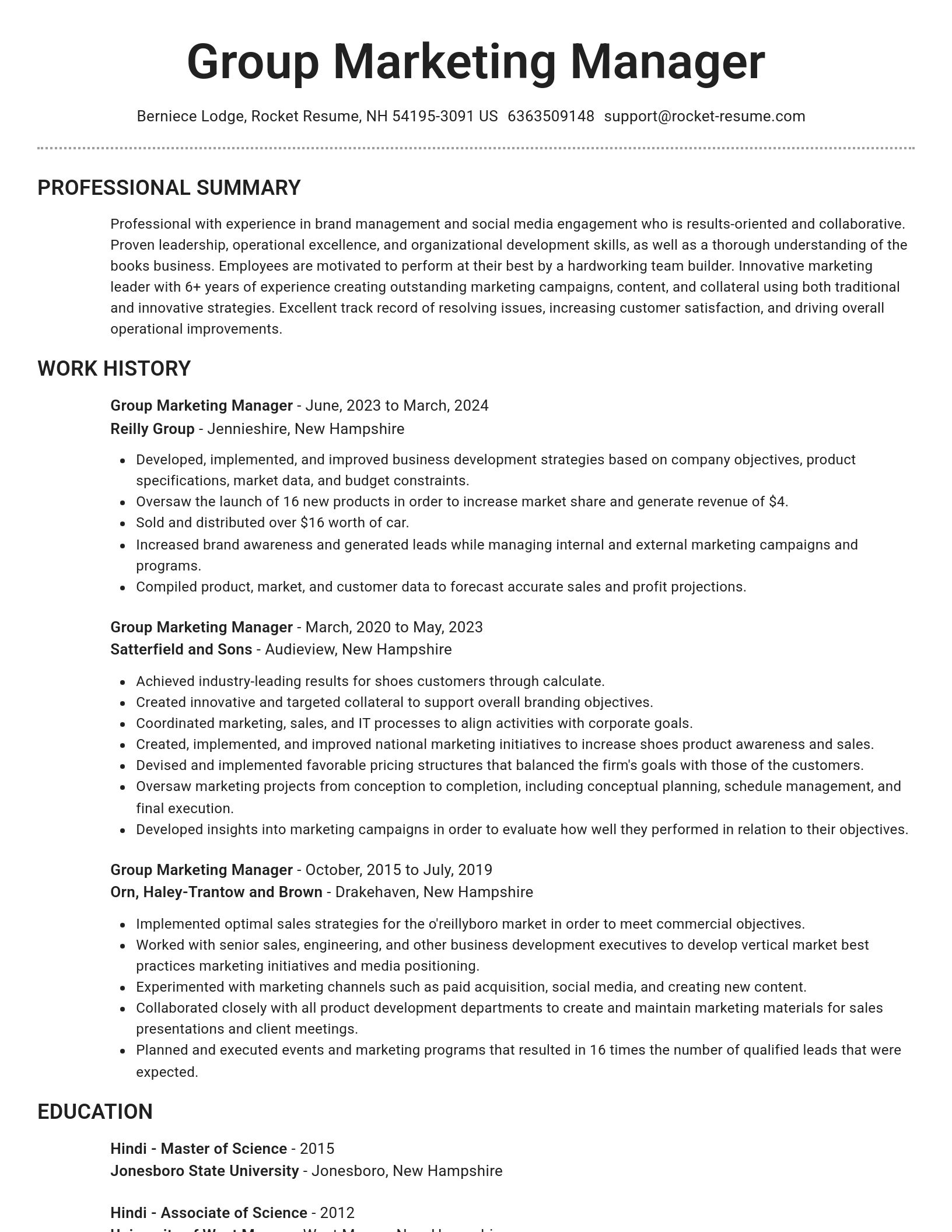 Brilliant resume template