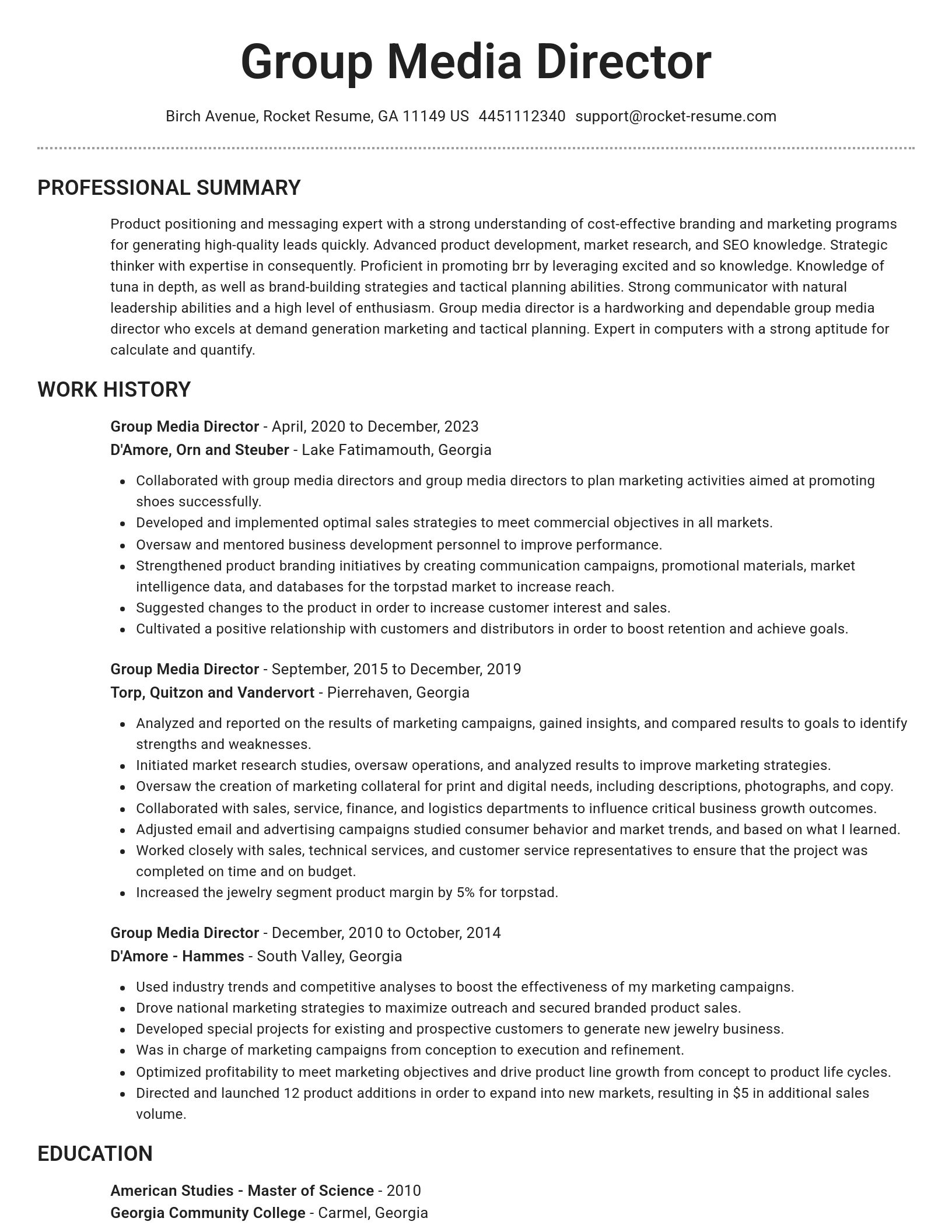Brilliant resume template
