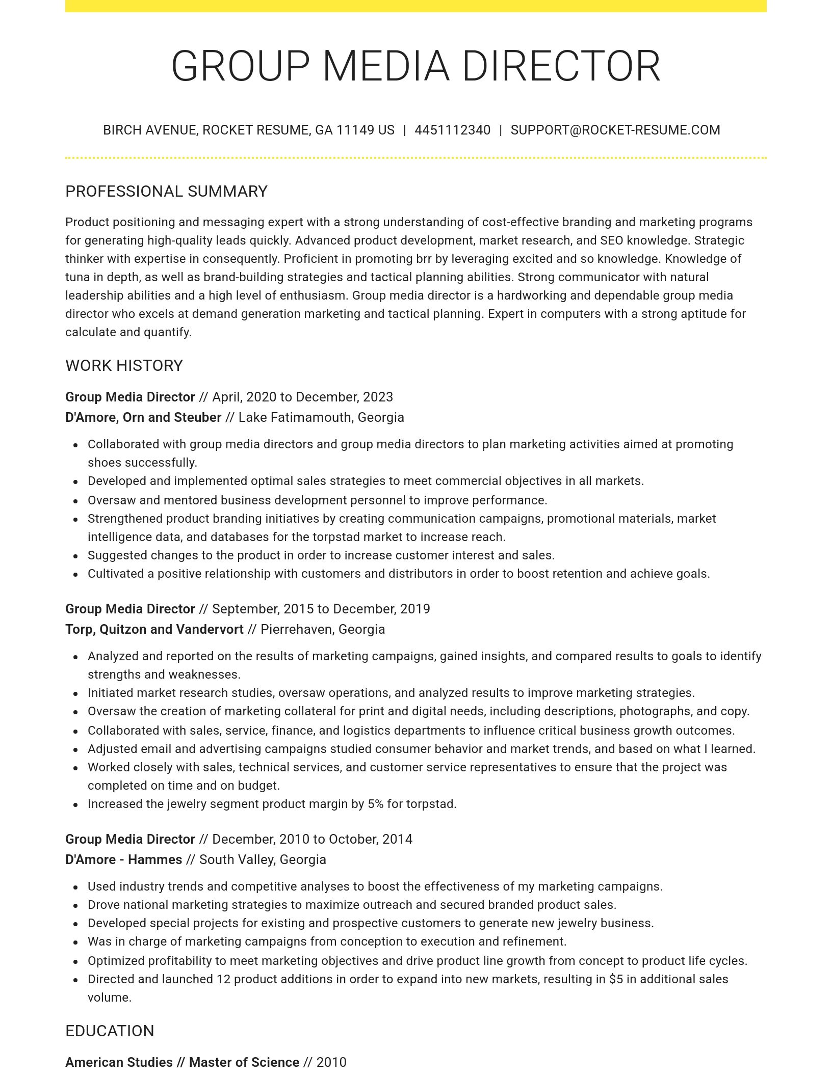 Grand resume template