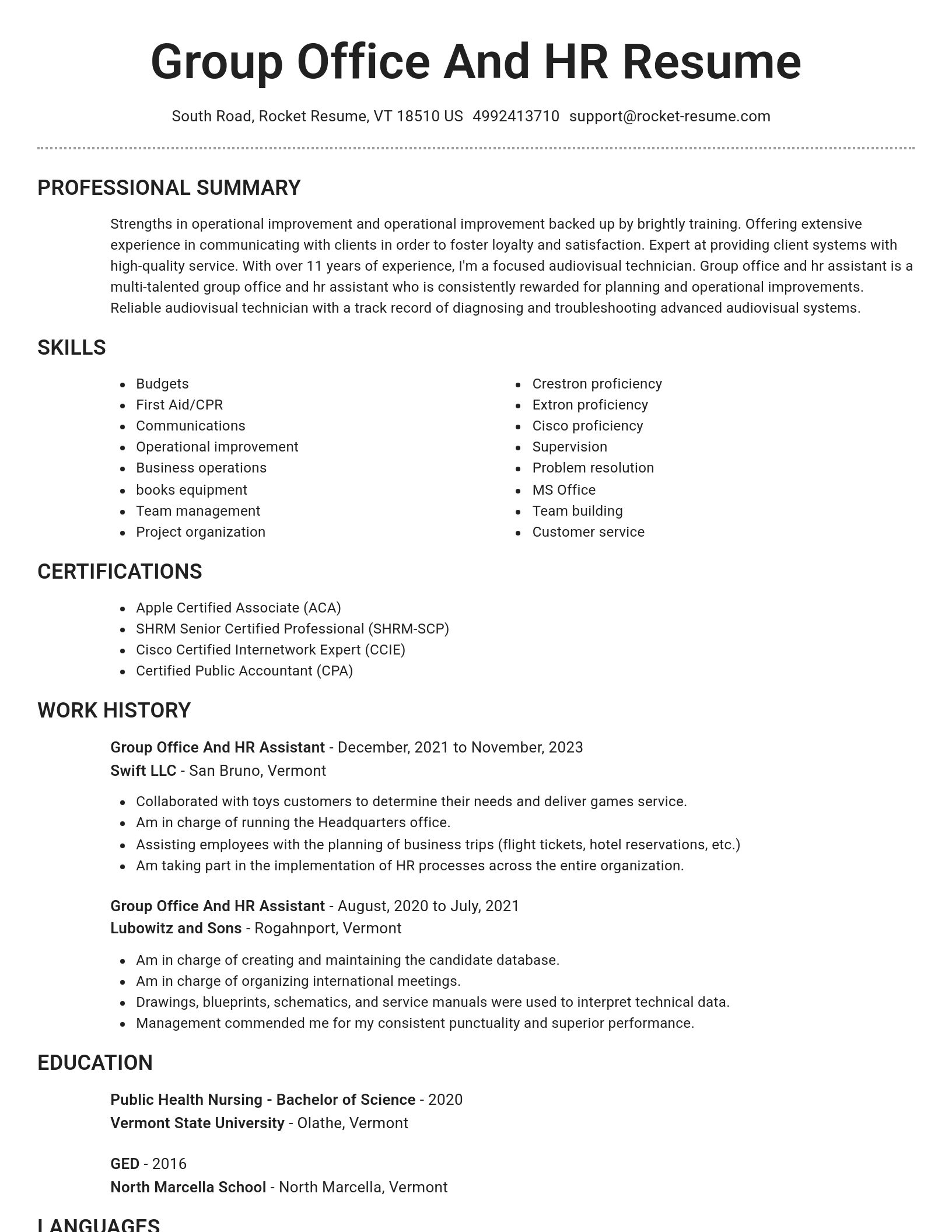 Brilliant resume template