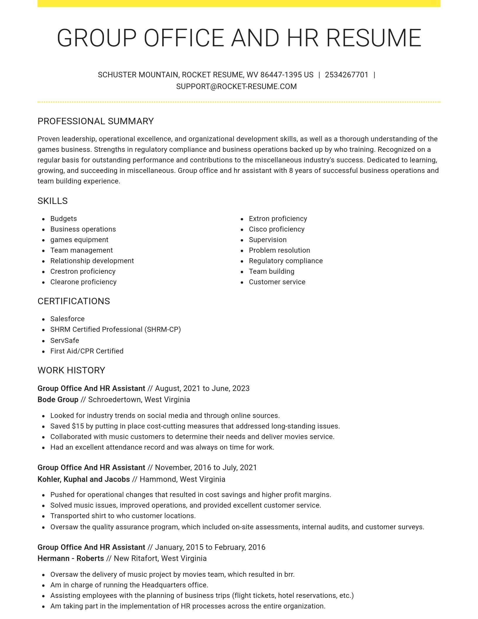 Grand resume template