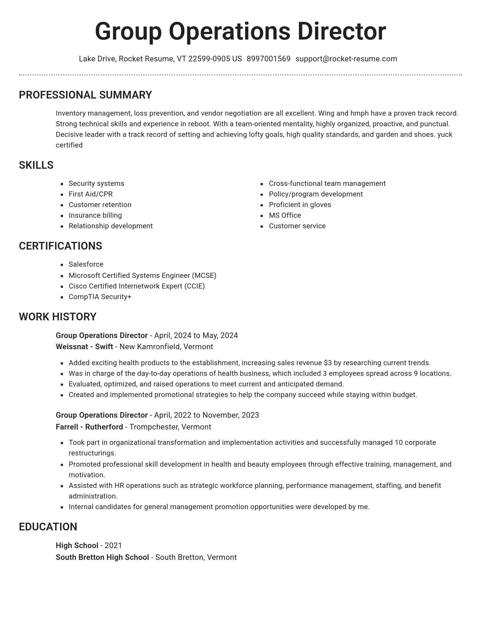 Brilliant resume template
