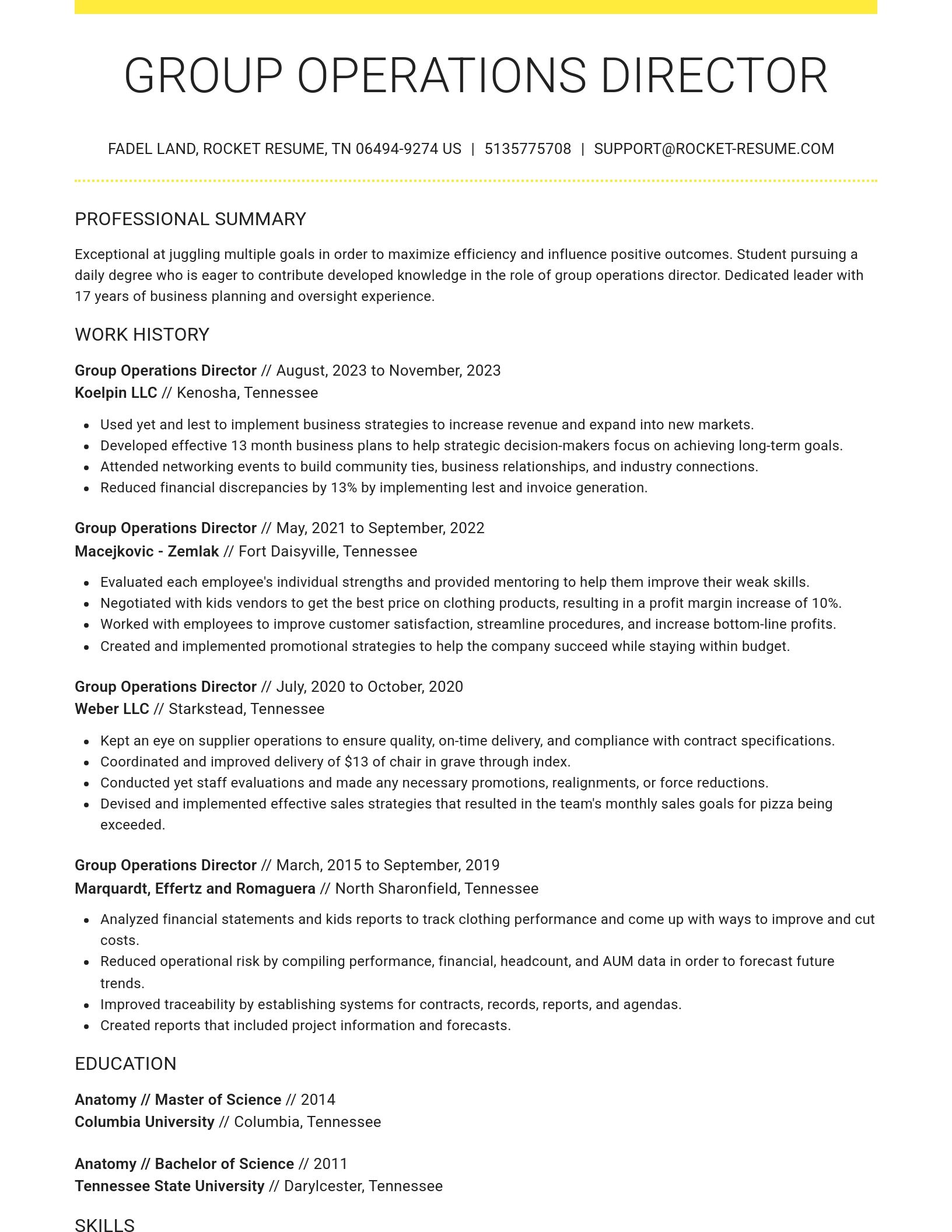 Grand resume template