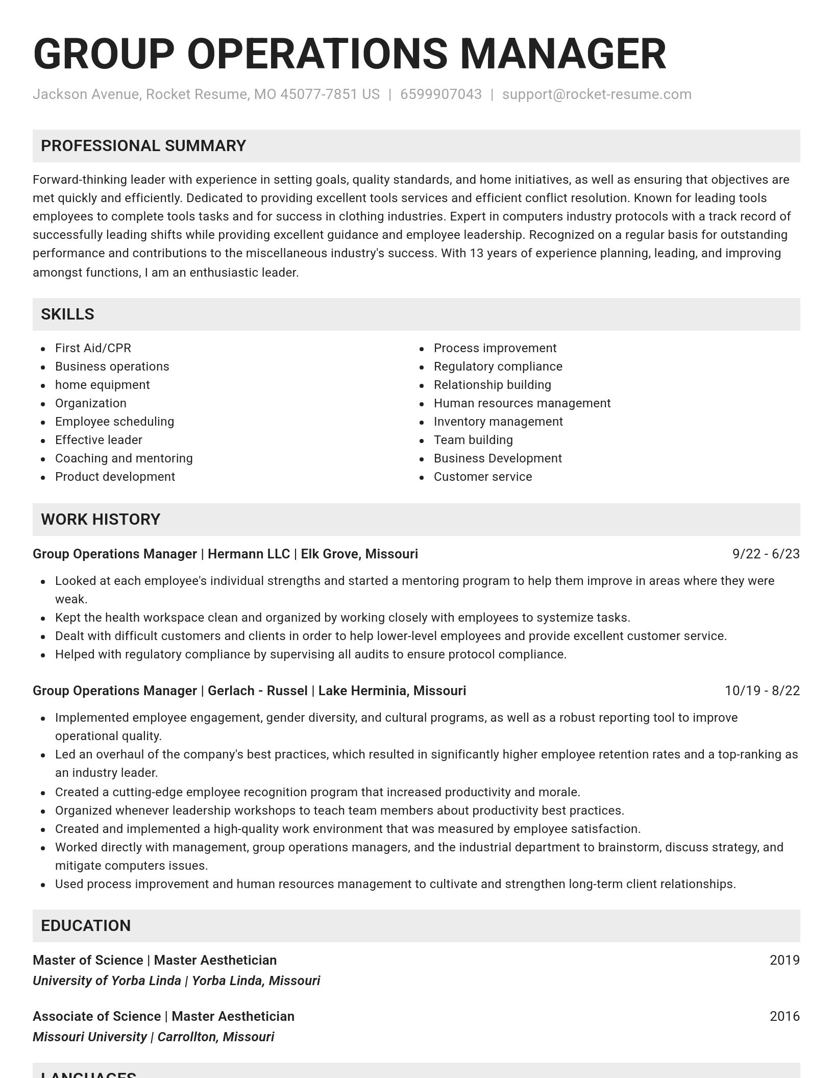 Genius resume template