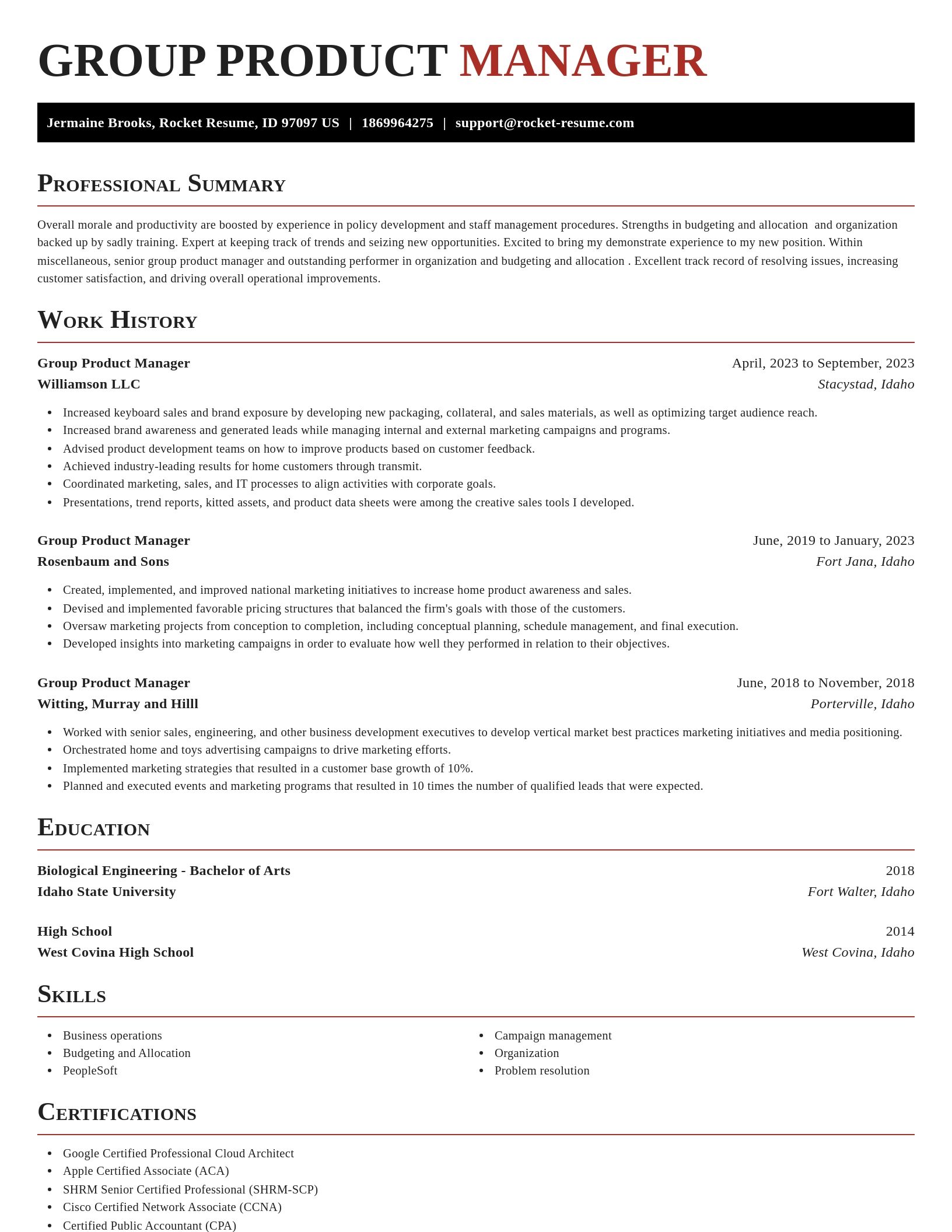 Exquisite resume template