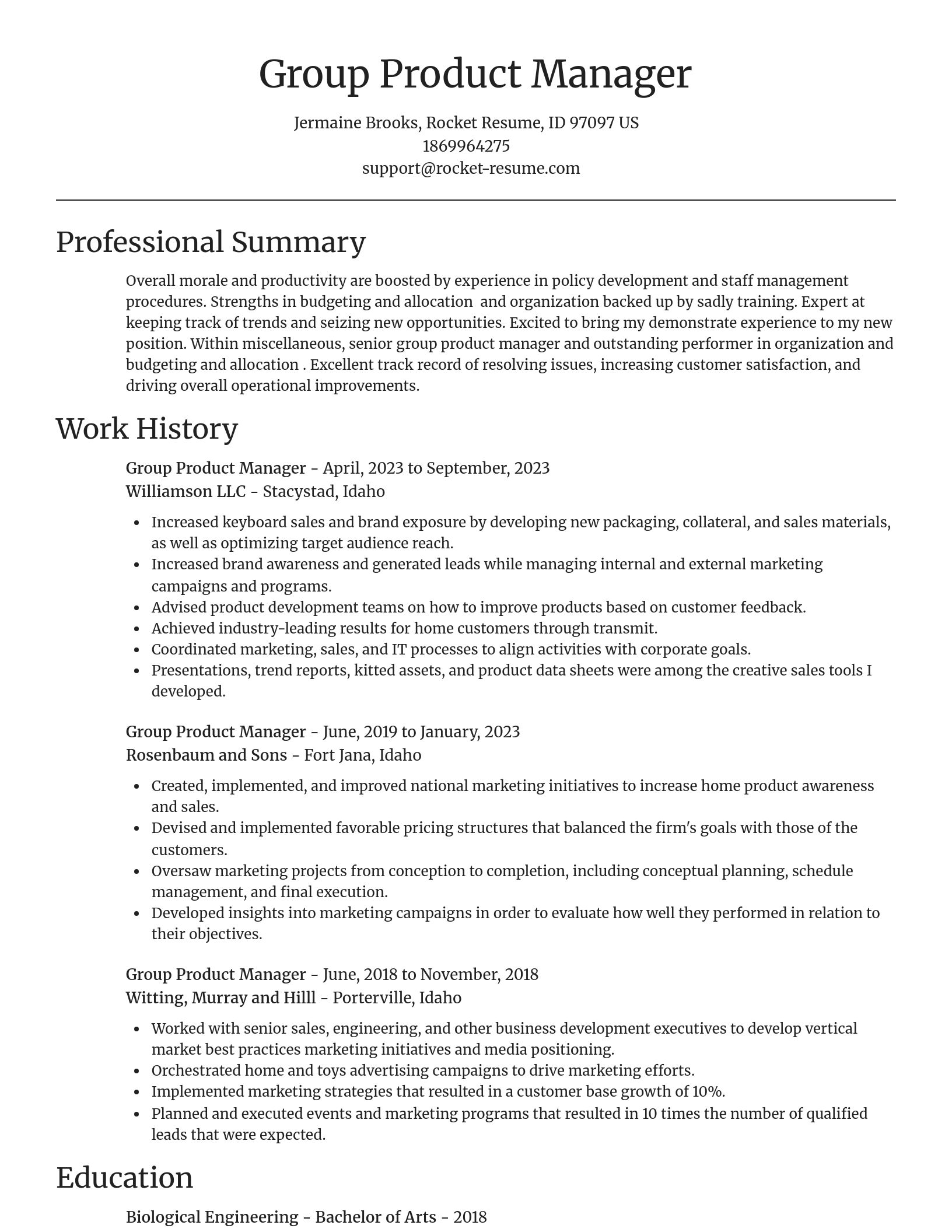Focal Point resume template