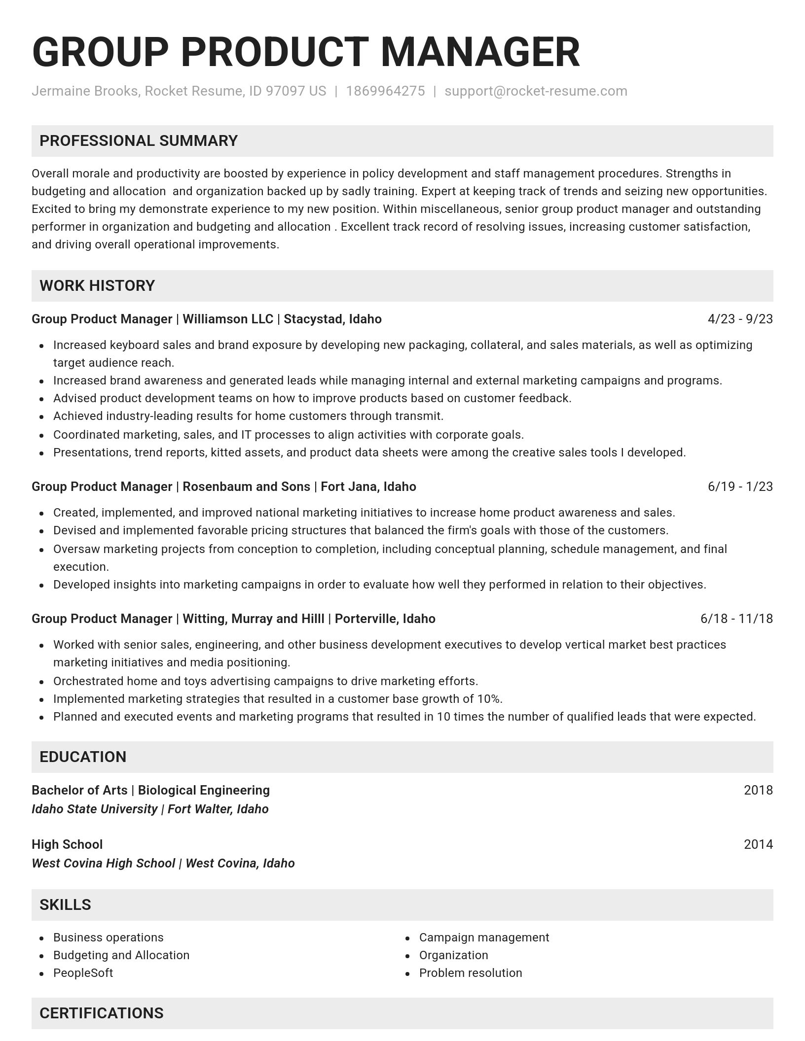 Genius resume template