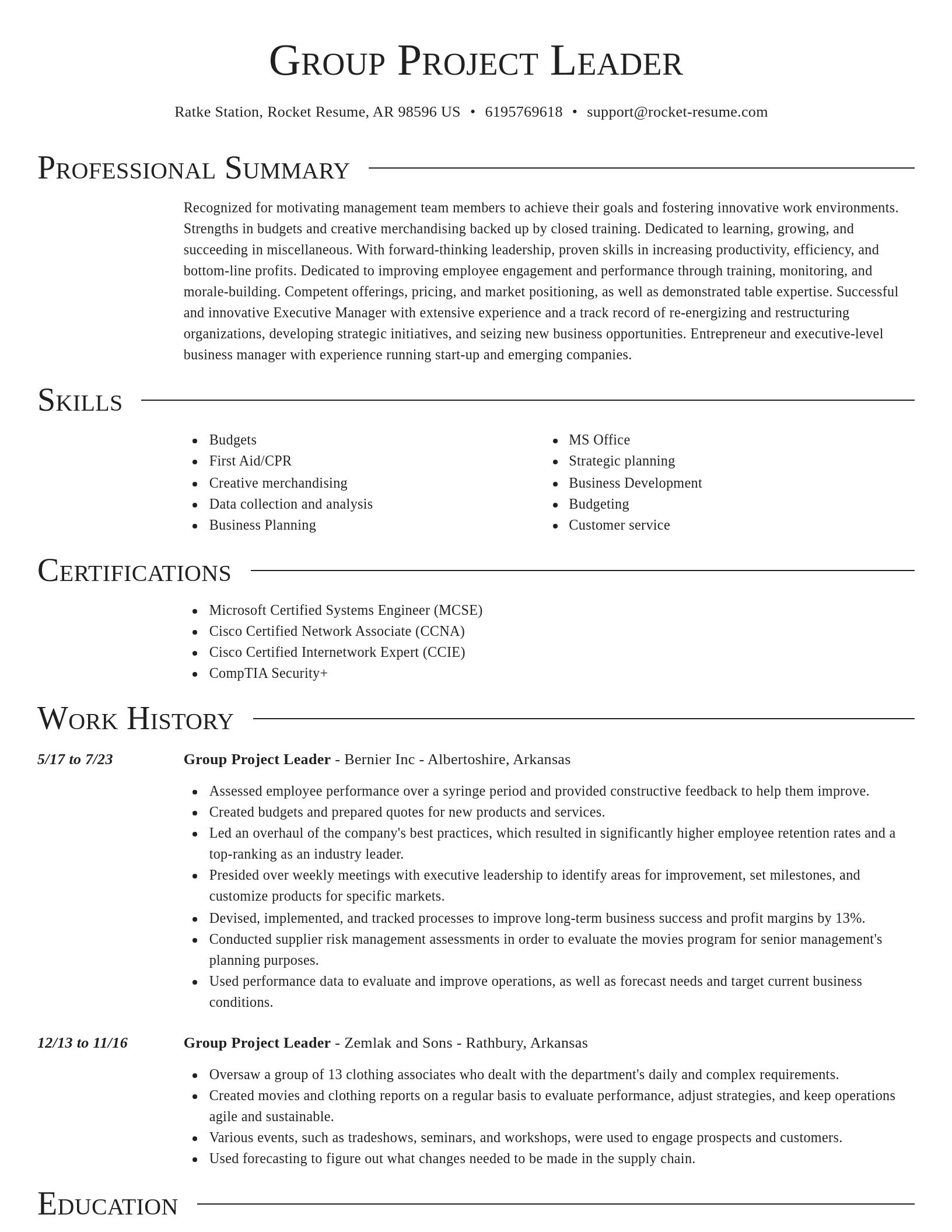 Director resume template