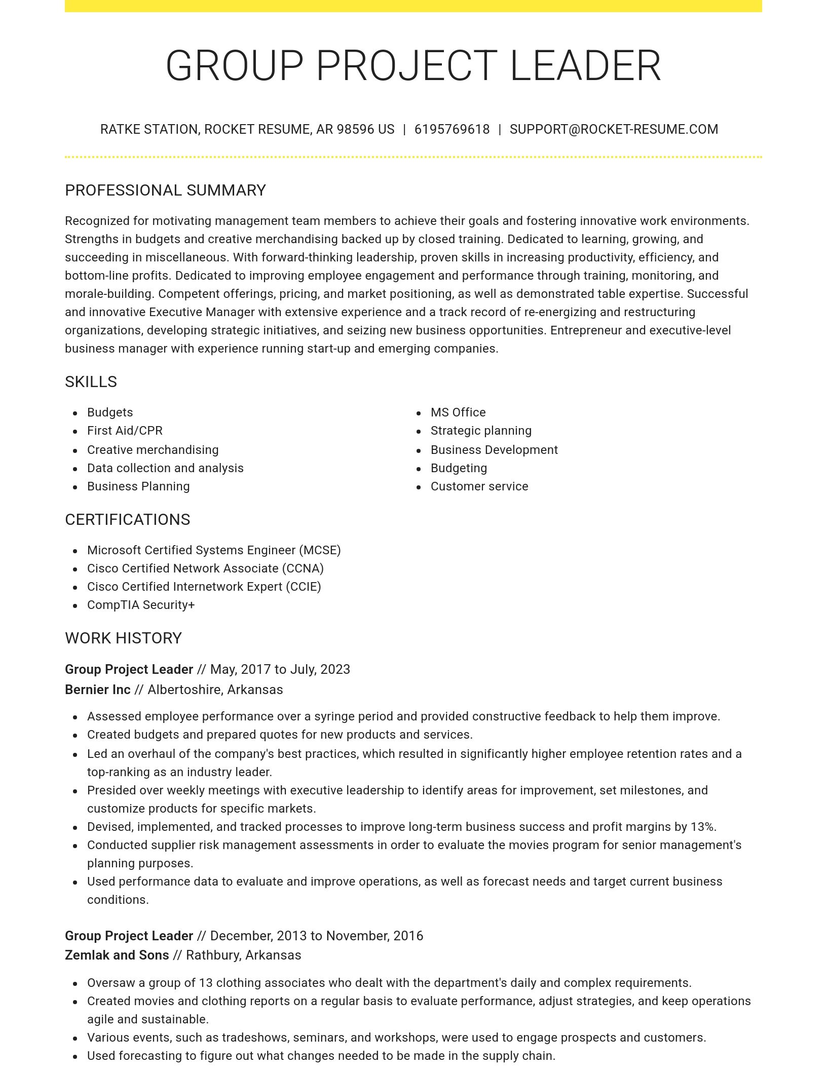 Grand resume template