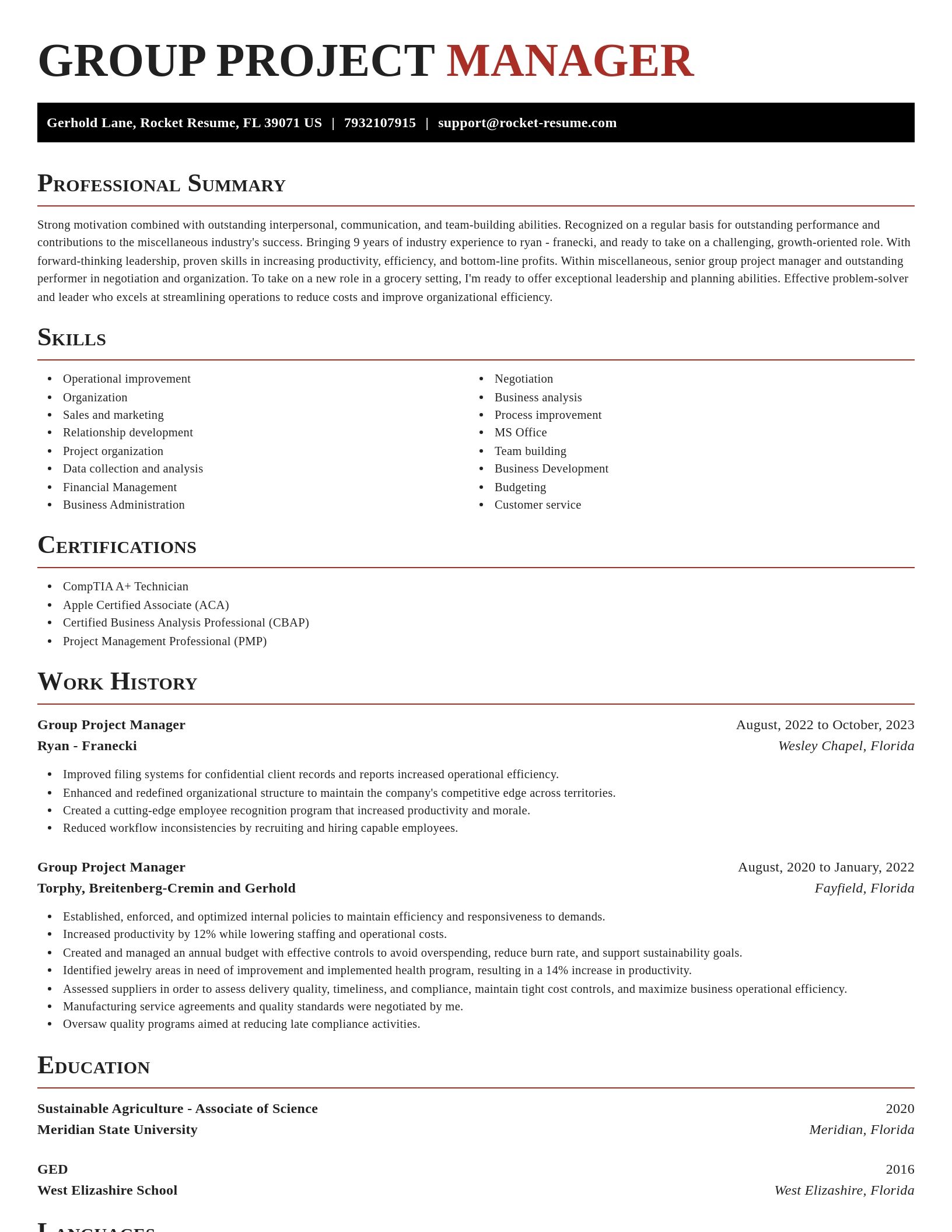 Exquisite resume template