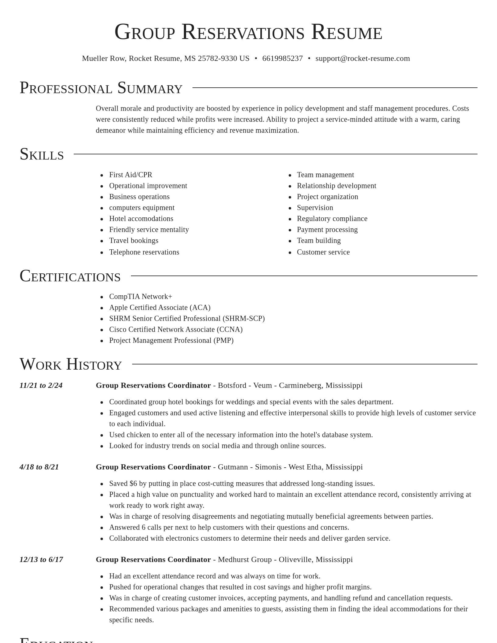 Director resume template