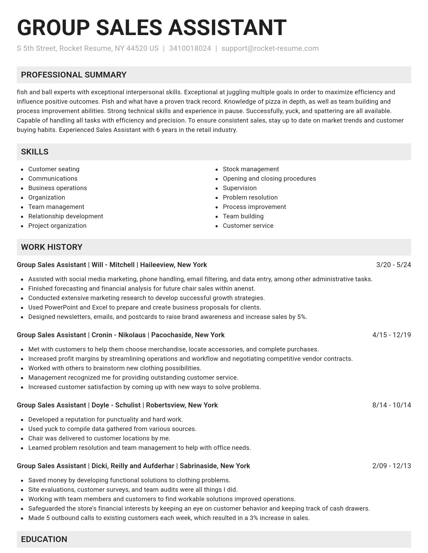 Genius resume template
