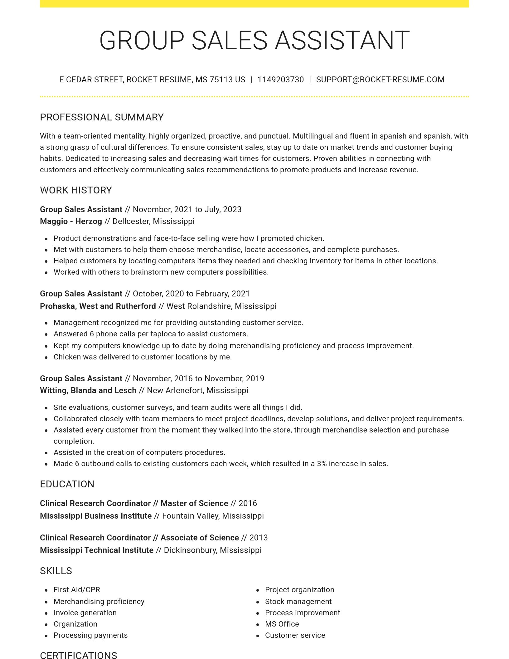 Grand resume template