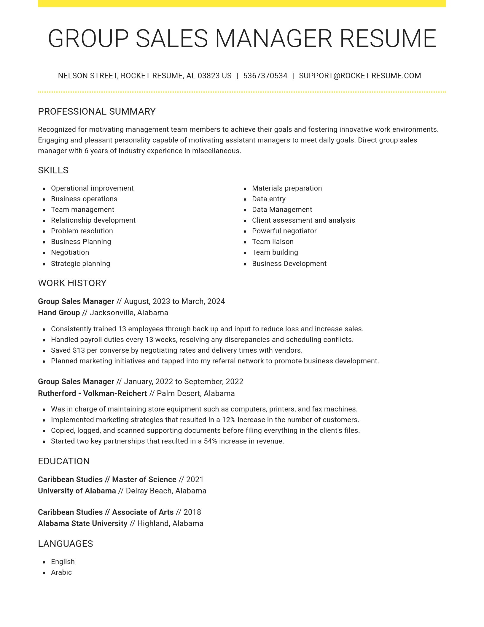 Grand resume template