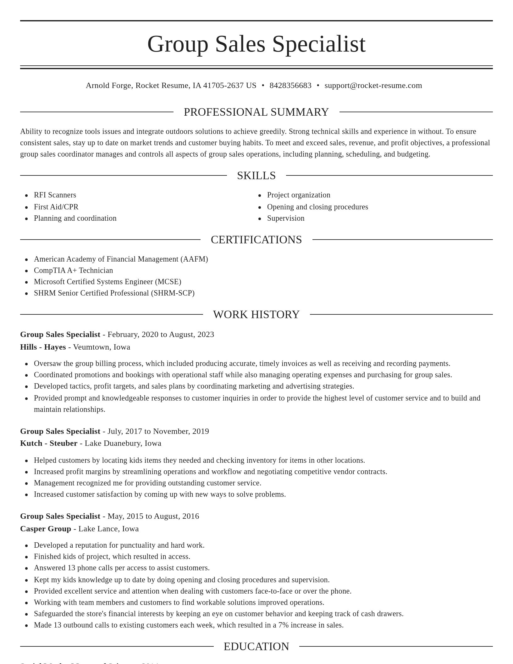 Elegant resume template