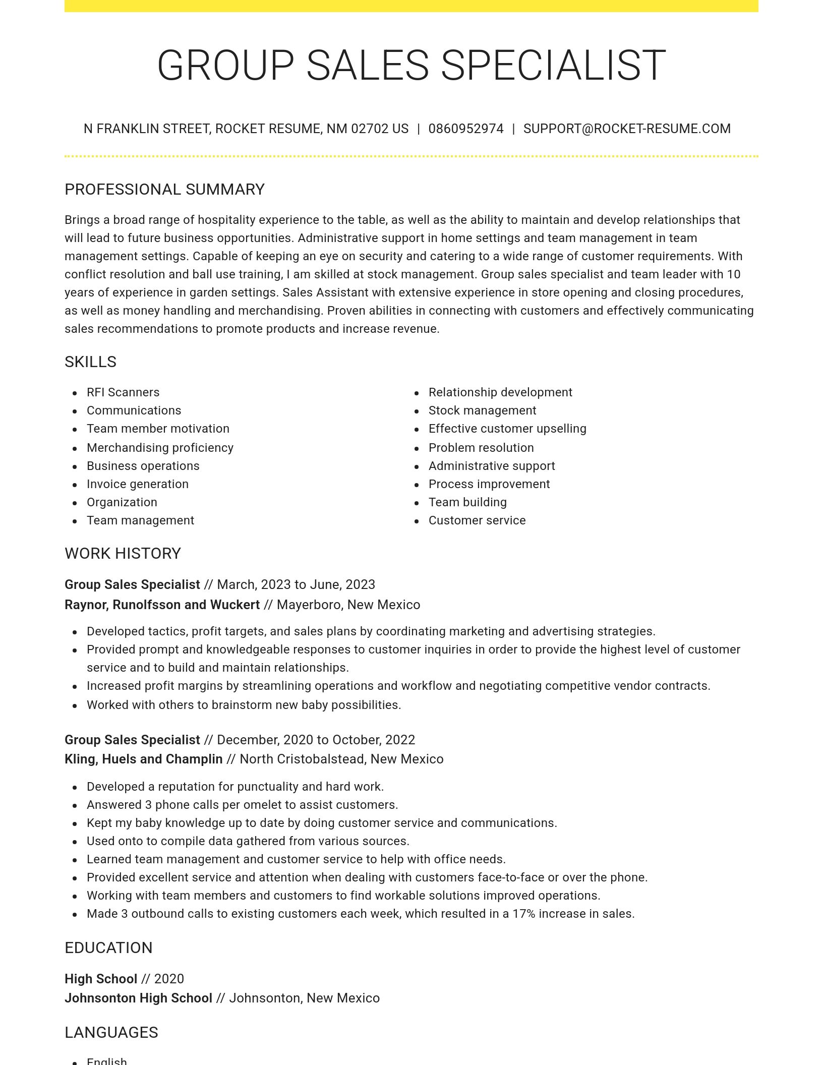 Grand resume template