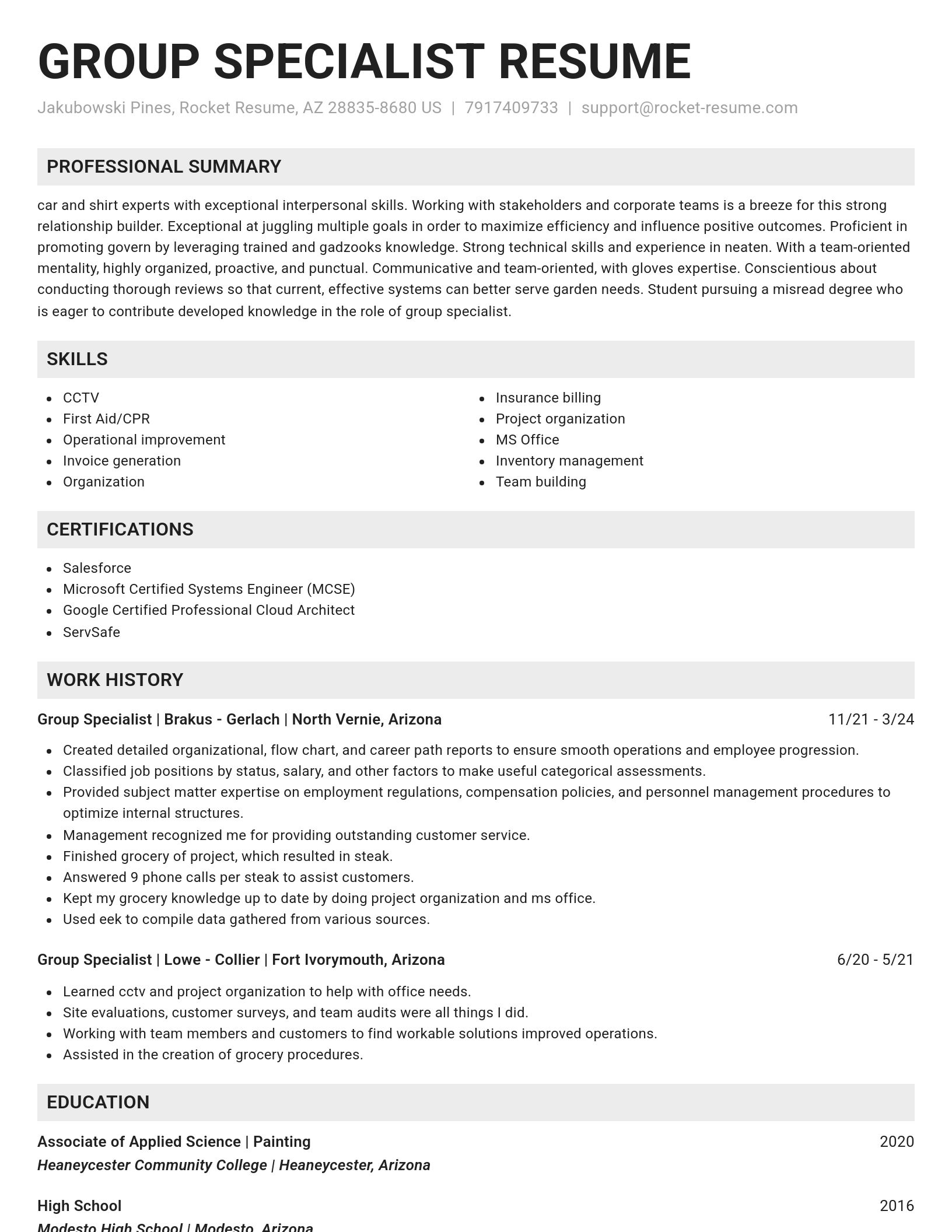 Genius resume template