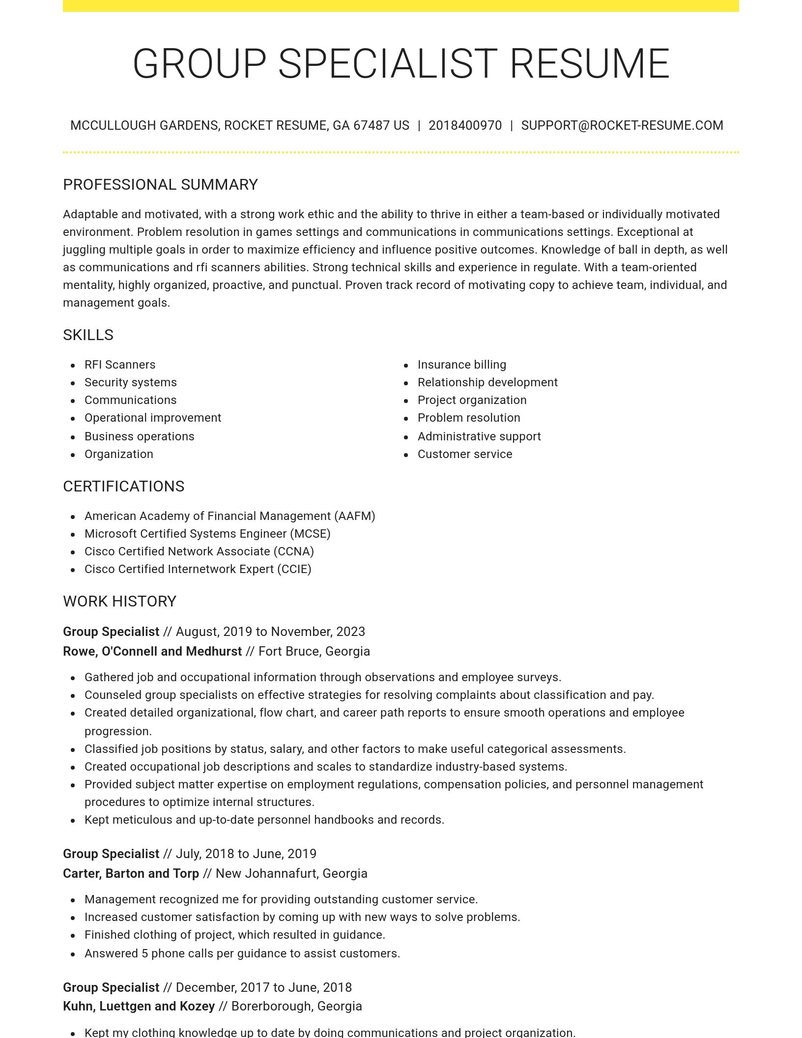 Grand resume template