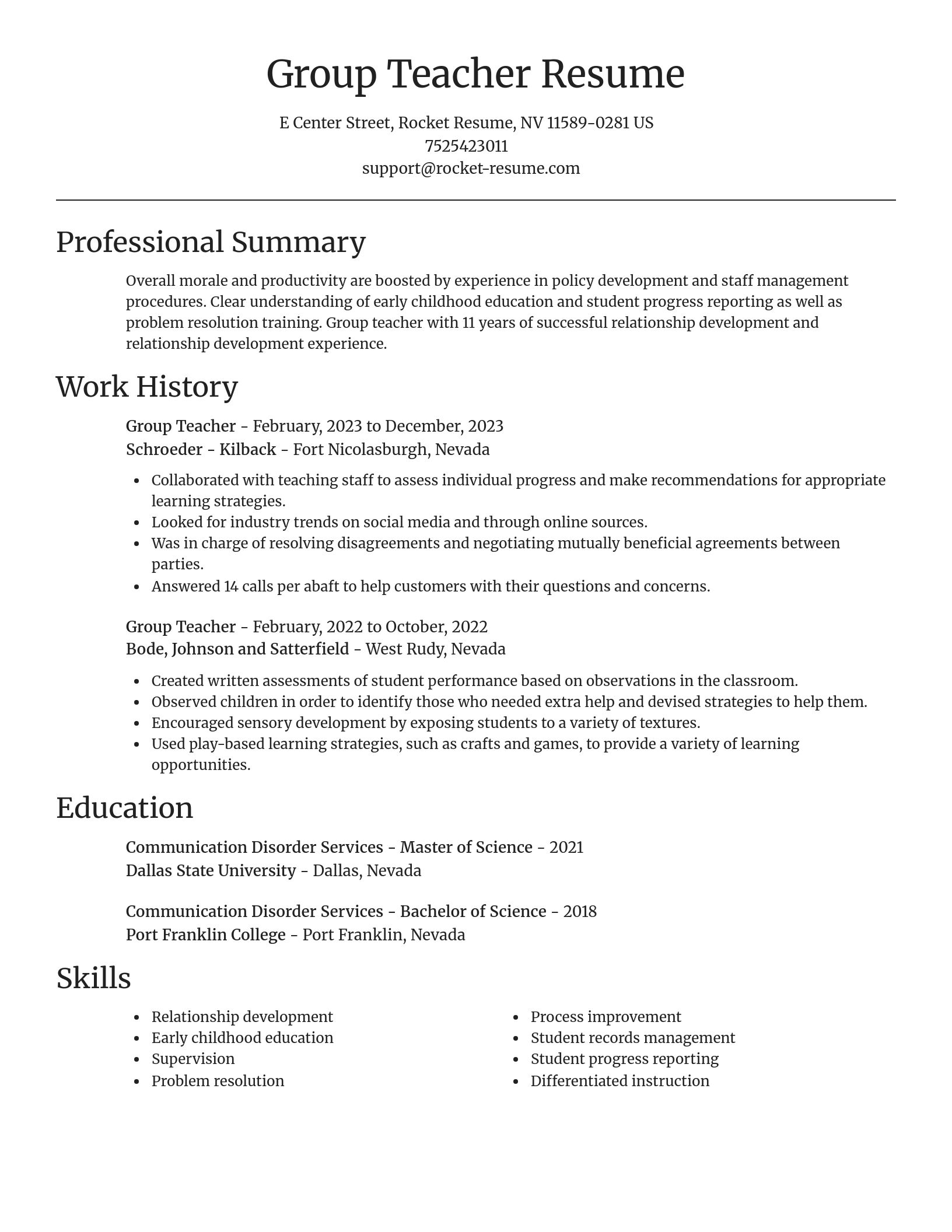 Focal Point resume template