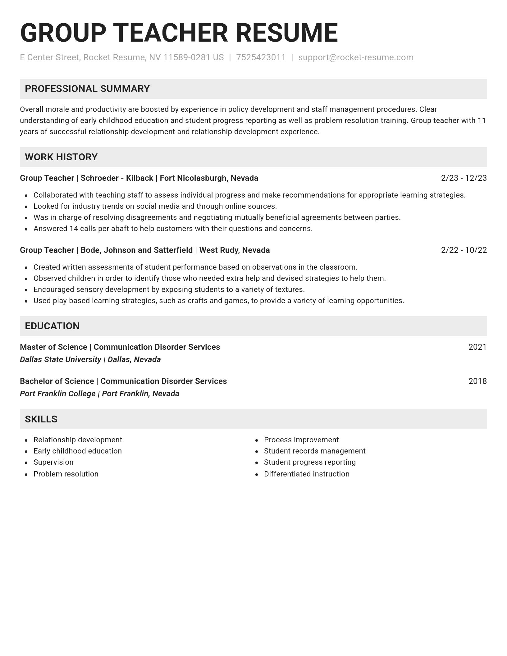 Genius resume template