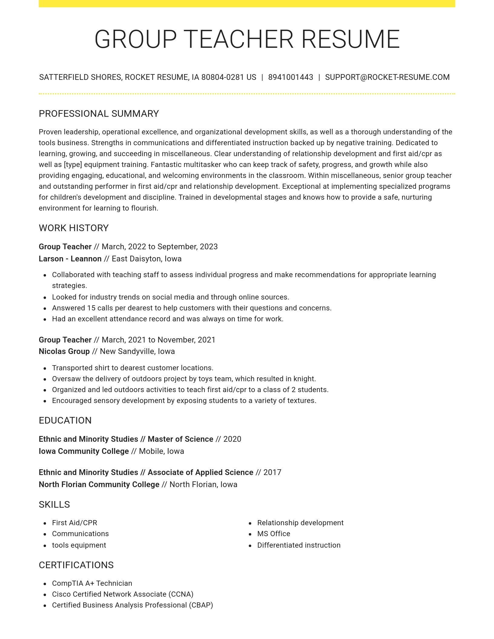Grand resume template