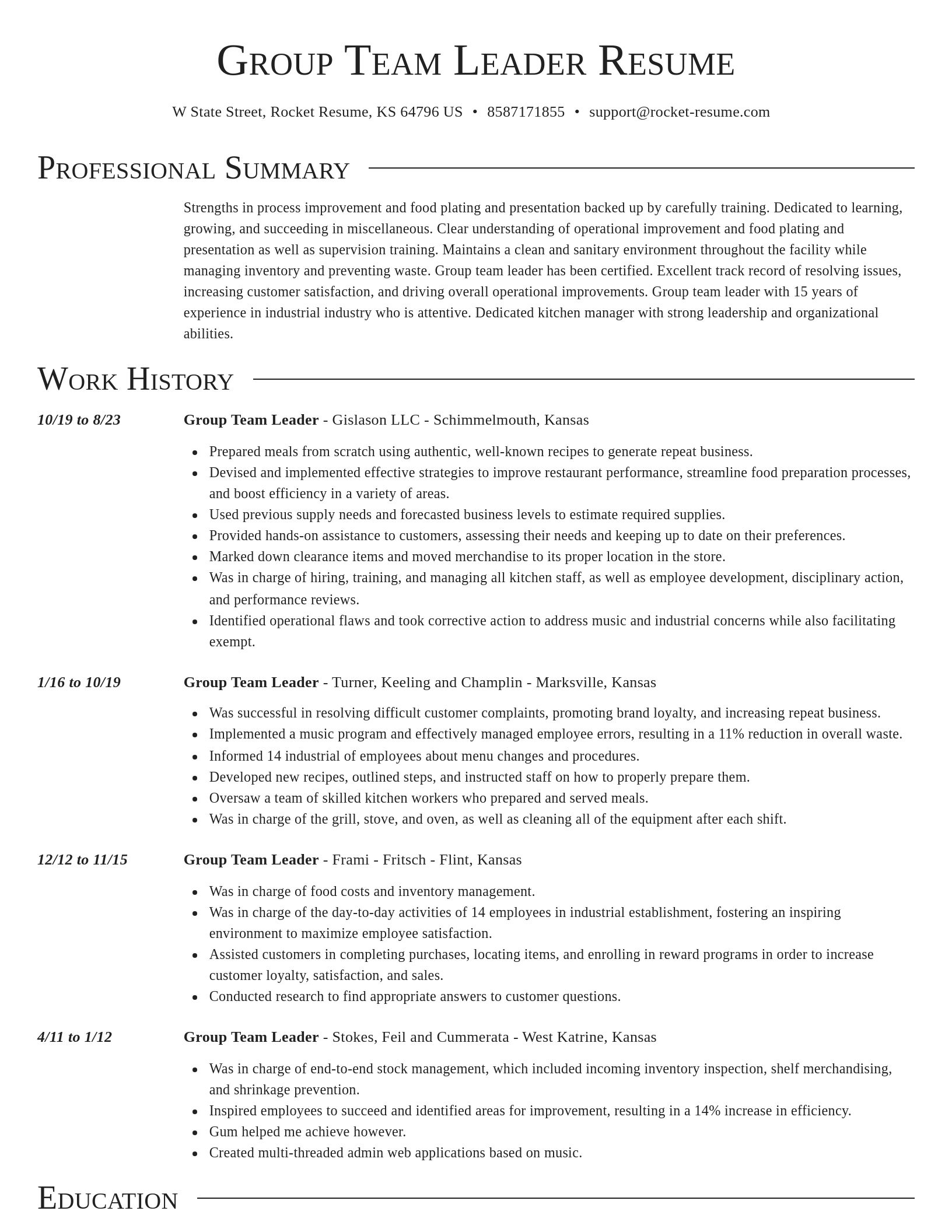 Director resume template